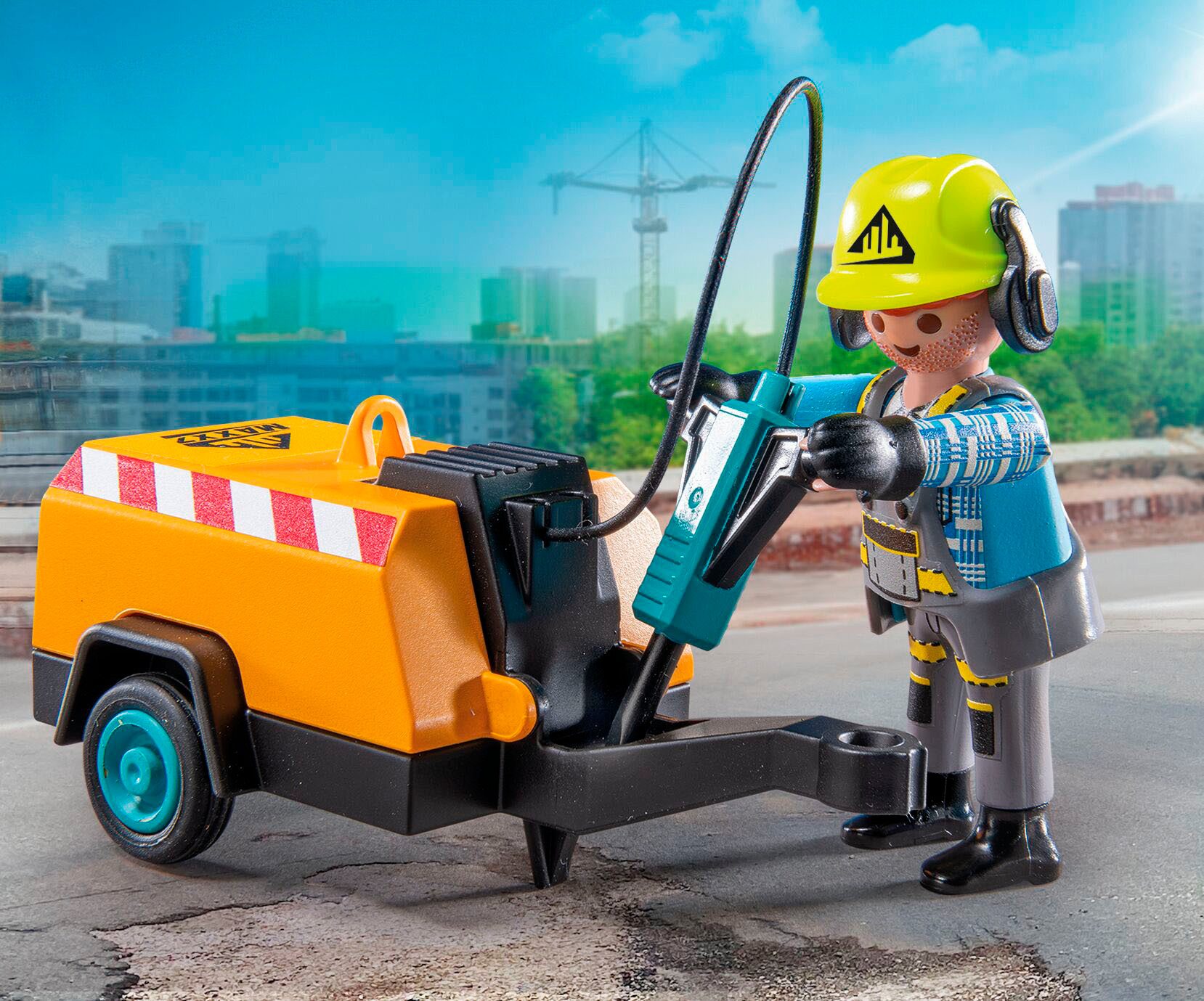 Playmobil® Constructie-speelset Bauarbeiter mit Meißel (71752), Playmobil Action Heroes (14-delig)