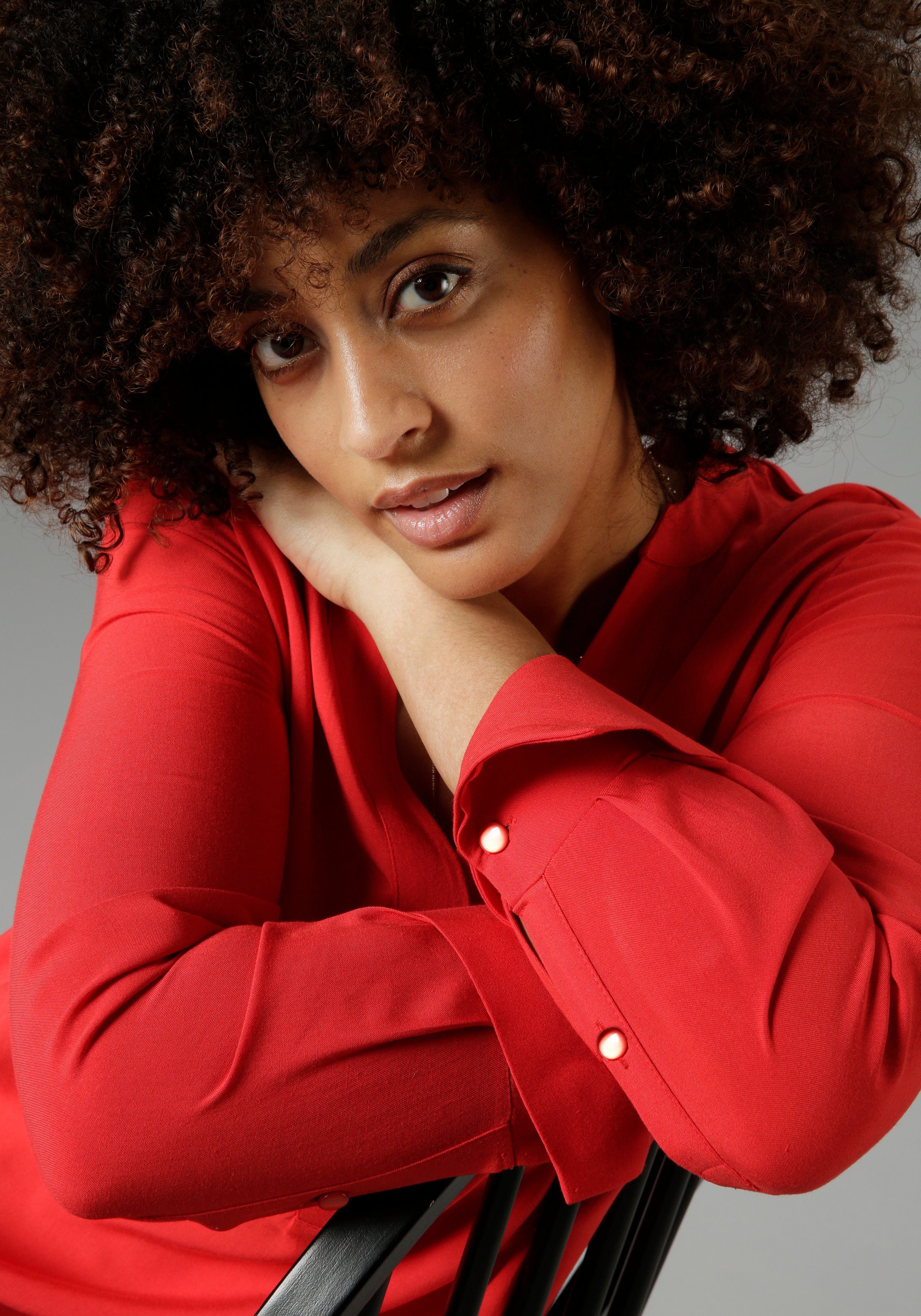 Aniston SELECTED Lange blouse met extra-lange manchetten