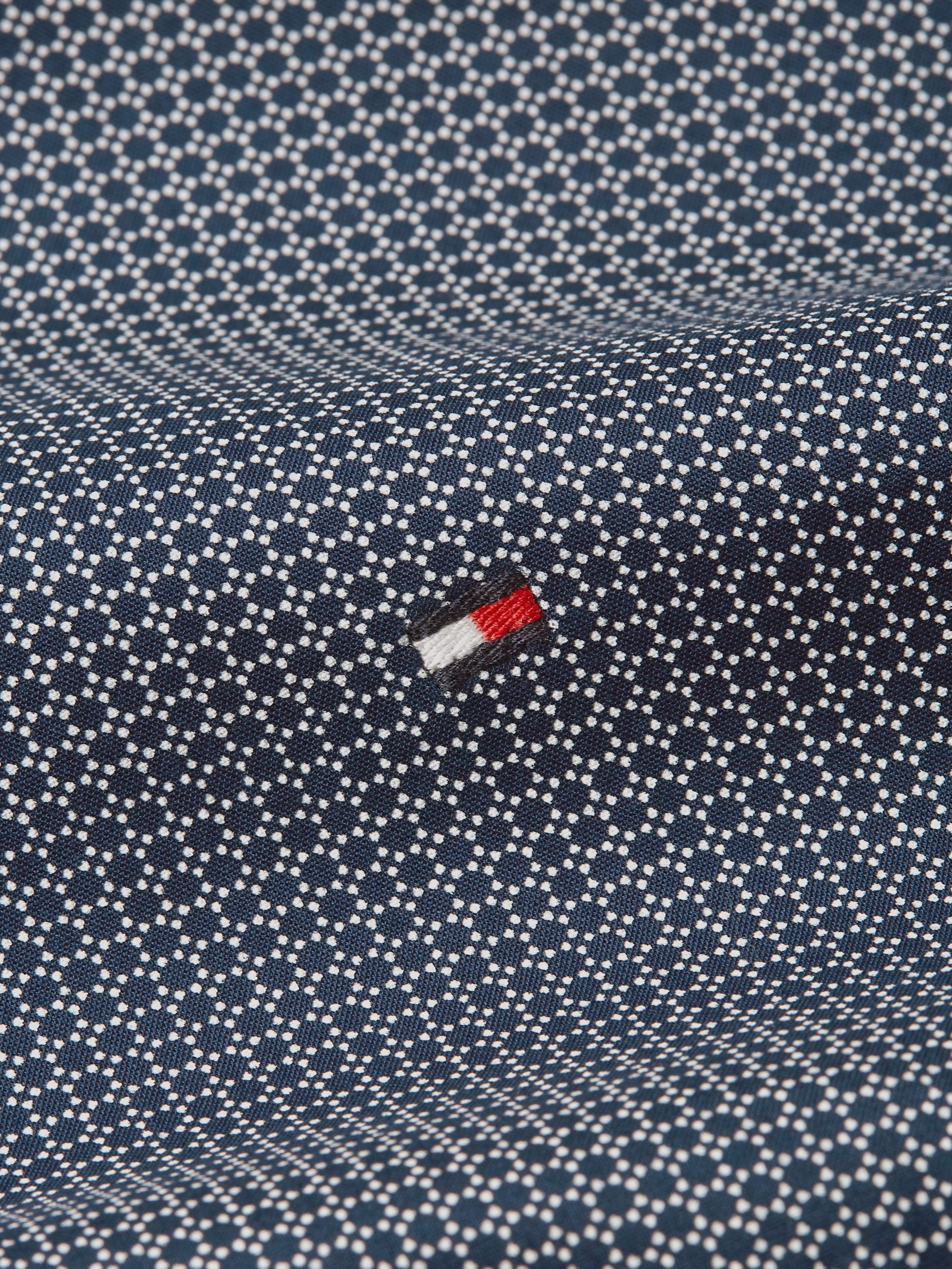 Tommy Hilfiger Businessoverhemd FLEX MICRO FOULARD SF SHIRT Met minimal-print button-down-kraag