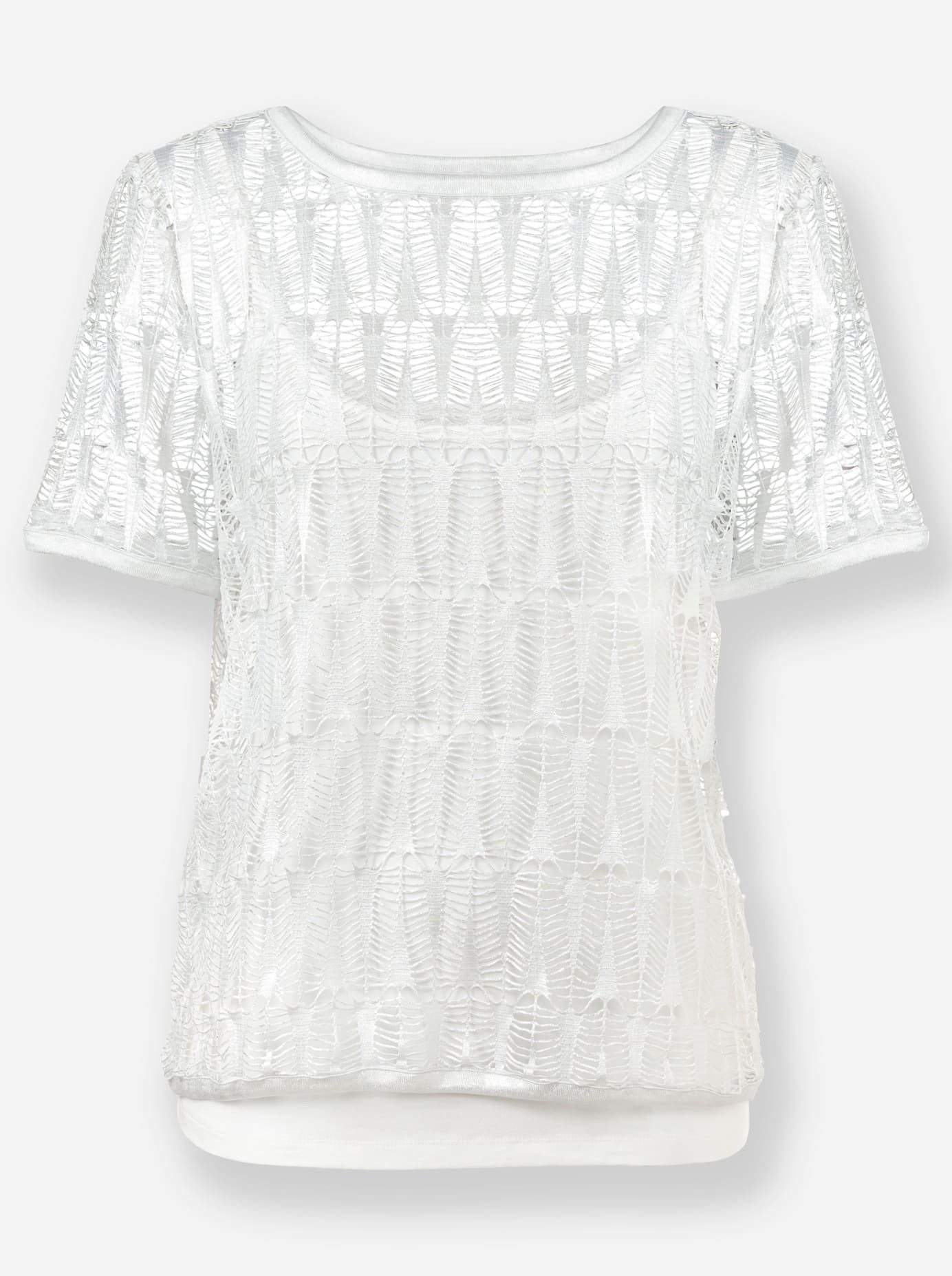 heine Shirt met korte mouwen Kanten shirt (1-delig)