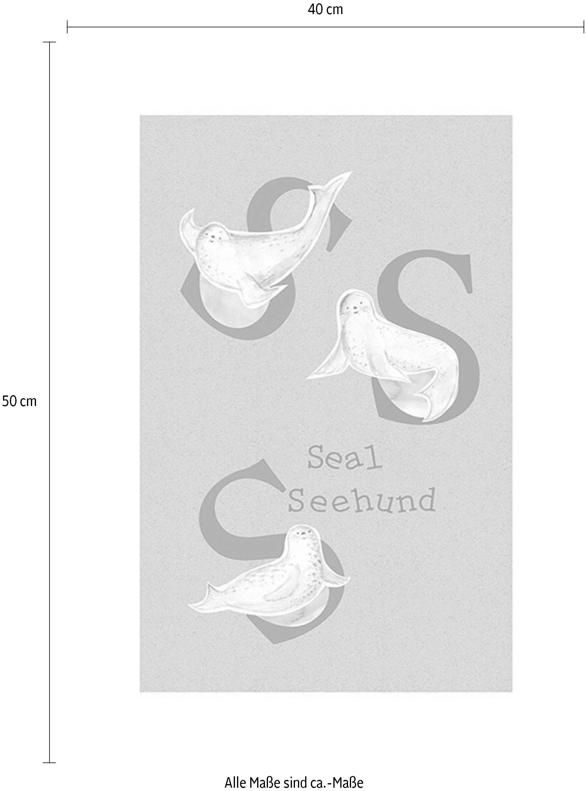 Komar Wanddecoratie ABC animal S Wanddecoratie - zonder lijst (1 stuk)
