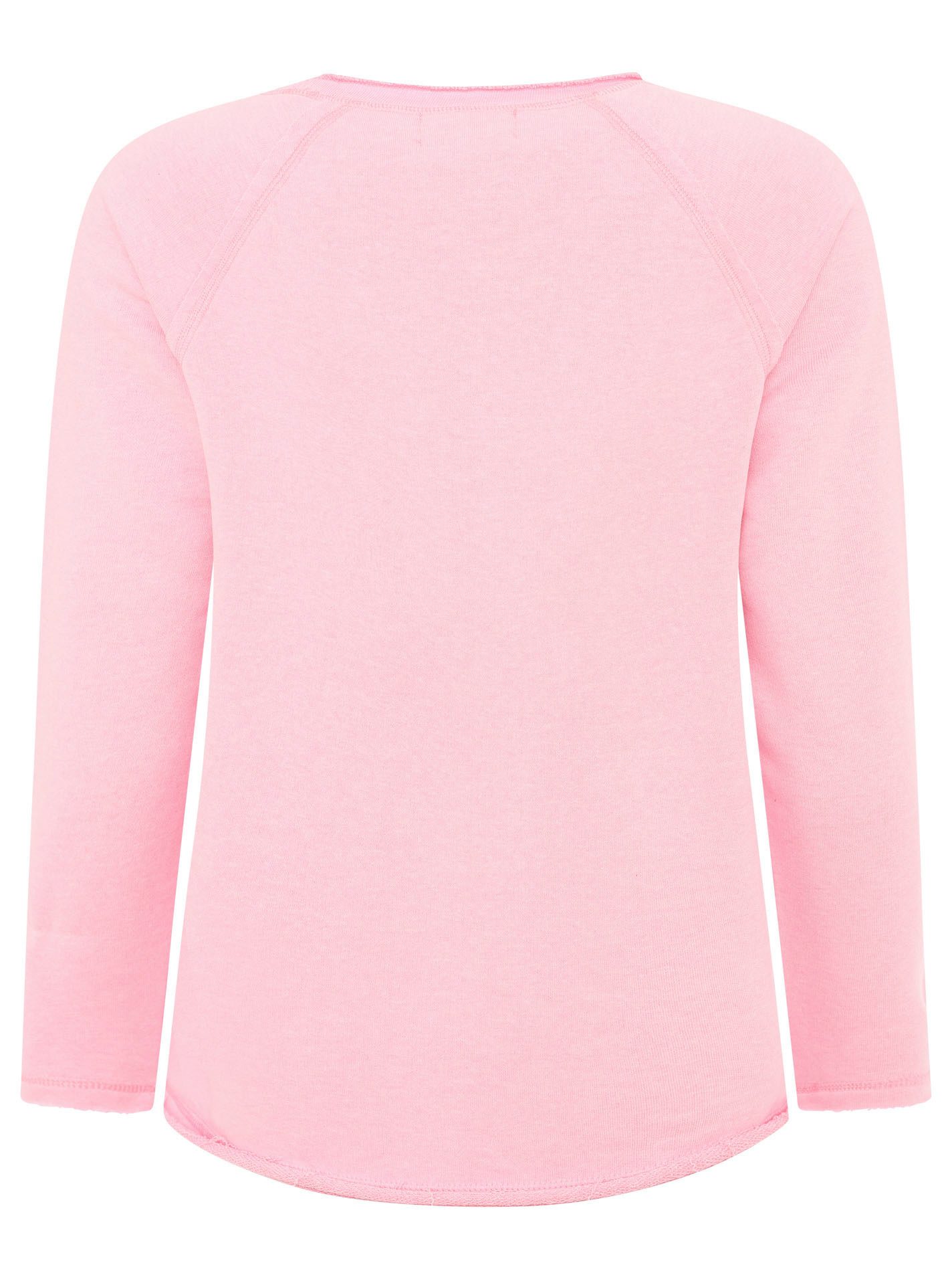 Zwillingsherz Sweatshirt Wild Side Of Life met used-look randen en kleurrijke borduursel