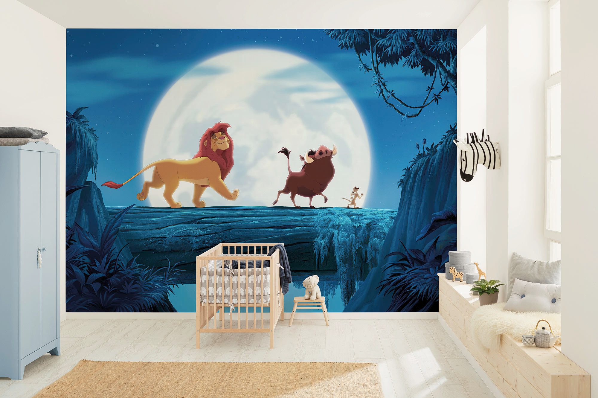 Komar Kinderbehang Disney The Lion King Full Moon Walk (1 stuk) grasmaaiers multicolor