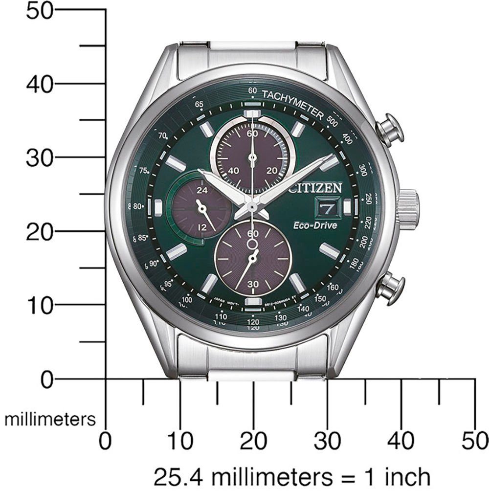 Citizen Chronograaf Polshorloge, herenhorloge, solar, stopwatchfunctie, roestvrijstalen band
