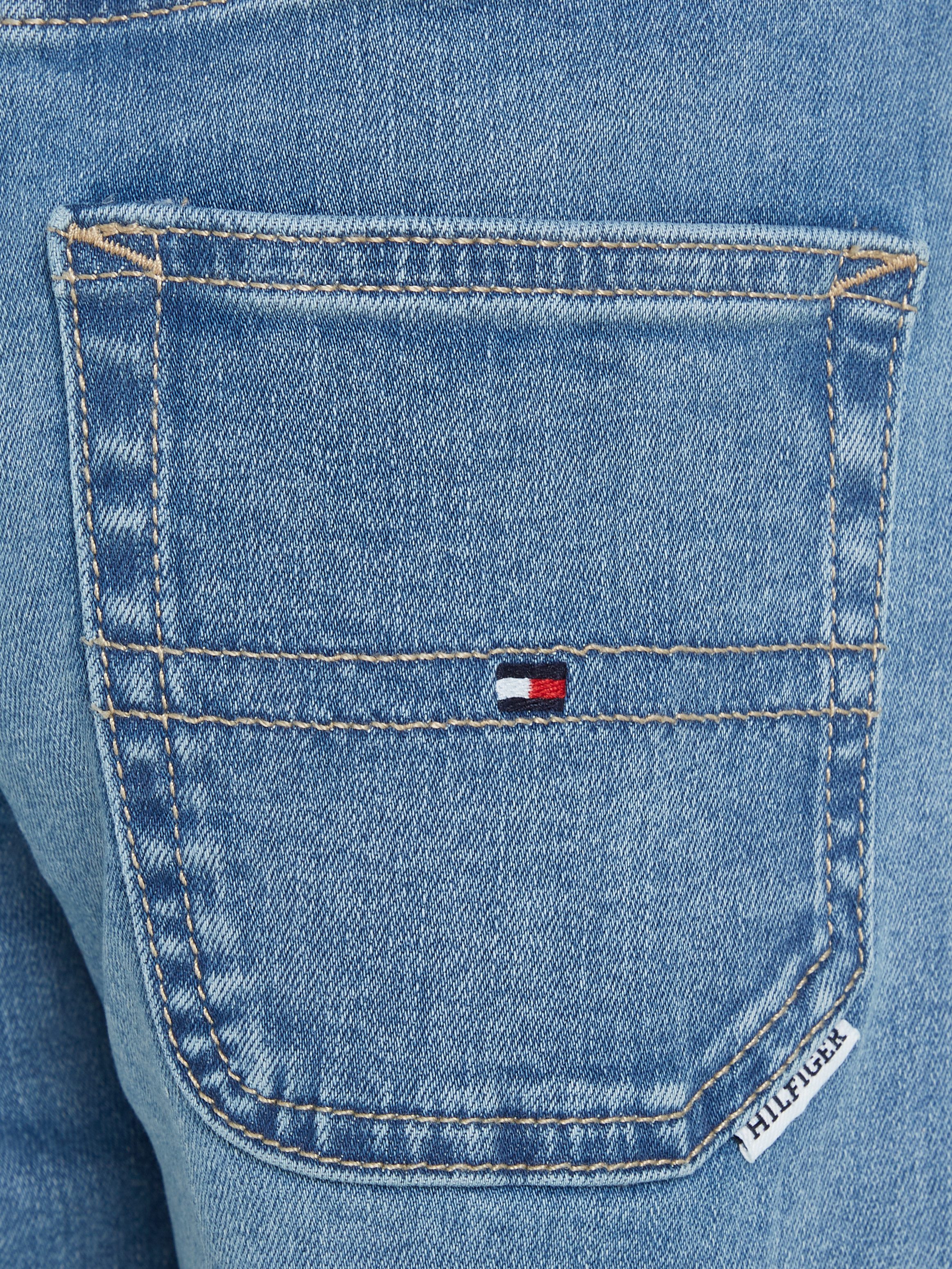 Tommy Hilfiger Straight jeans MODERN STRAIGHT VINT MWASH DENIM Kinderen tot 16 jaar met geborduurde logo-vlag