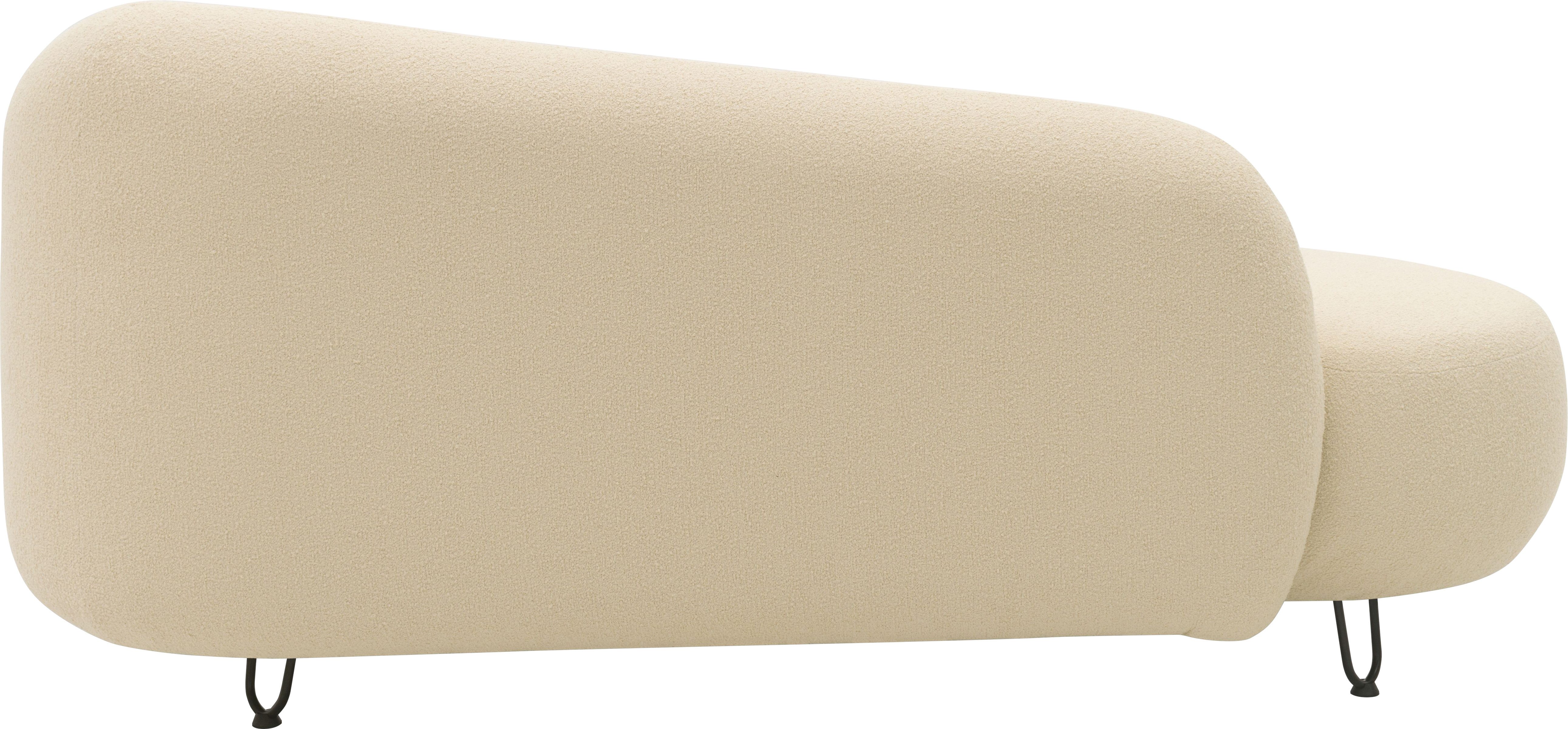 DOMO collection Récamier Poika, ook als fauteuil en poef bestelbaar, bekleding van faux fur