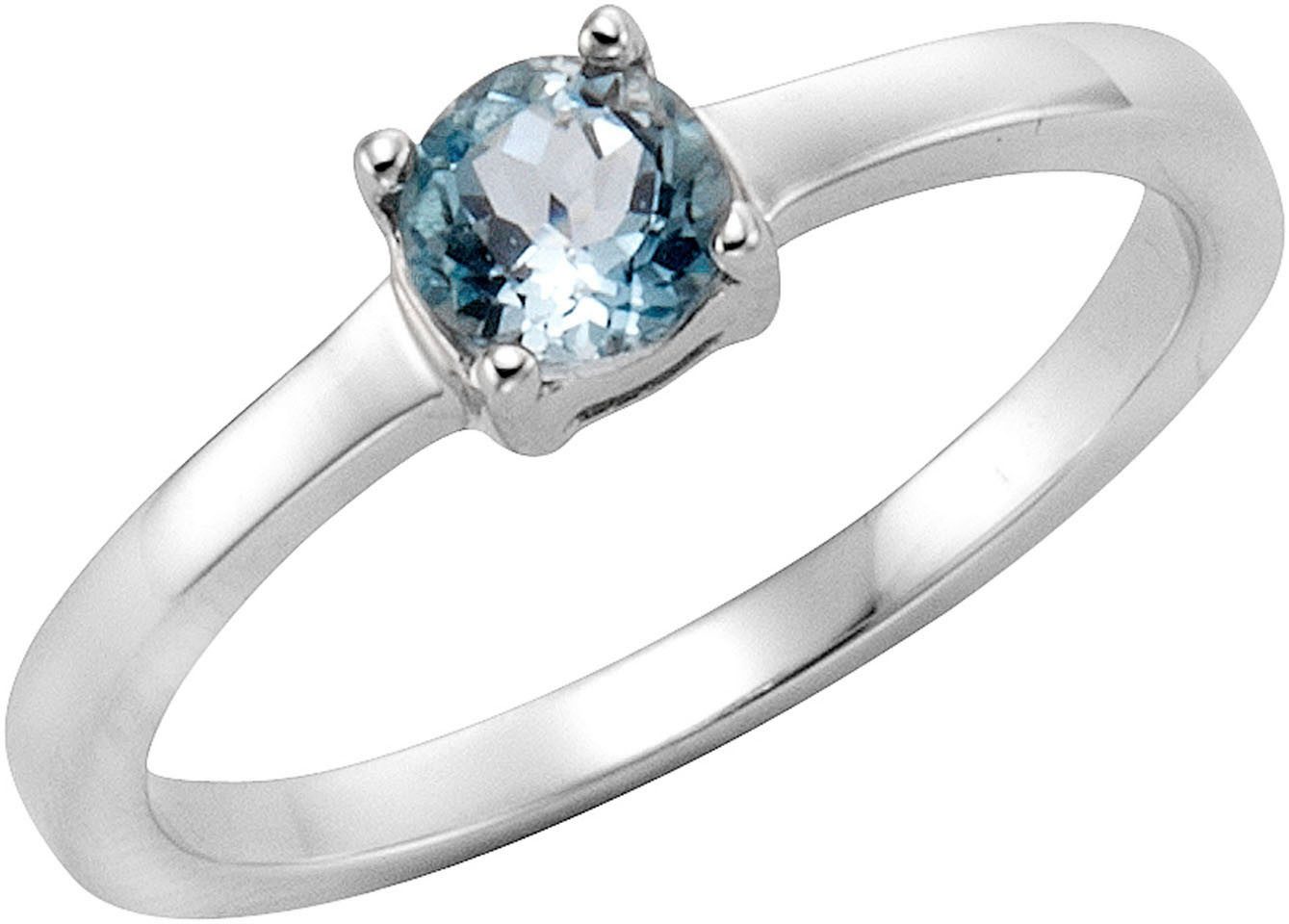 Firetti Zilveren ring Sieraad cadeau zilver 925 vinger ring damesring solitair dames ringen maat 62 blauw