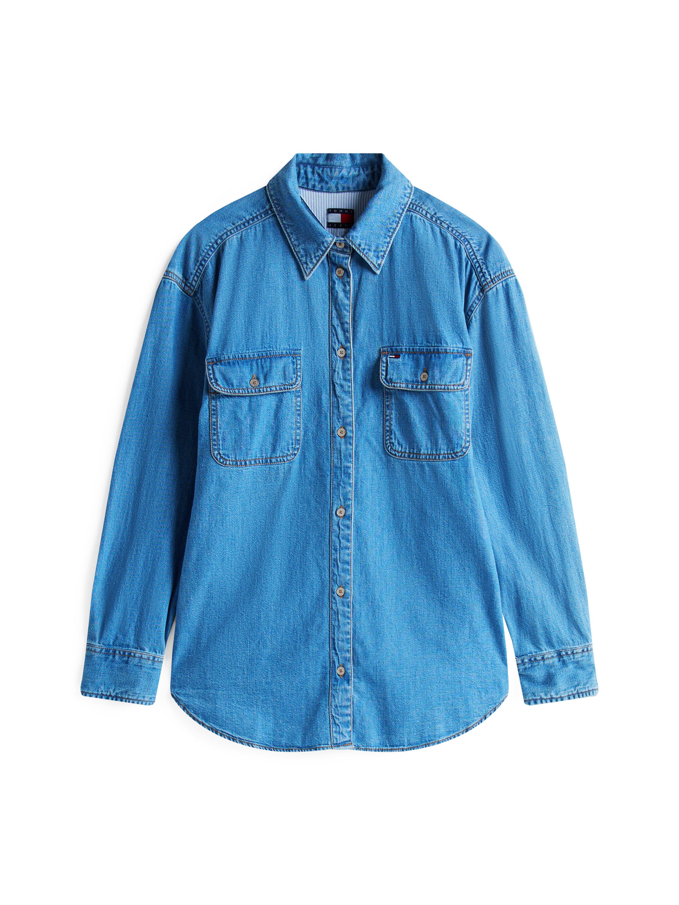 TOMMY Jeans blouse LS RELAXED DENIM SHIRT EXT