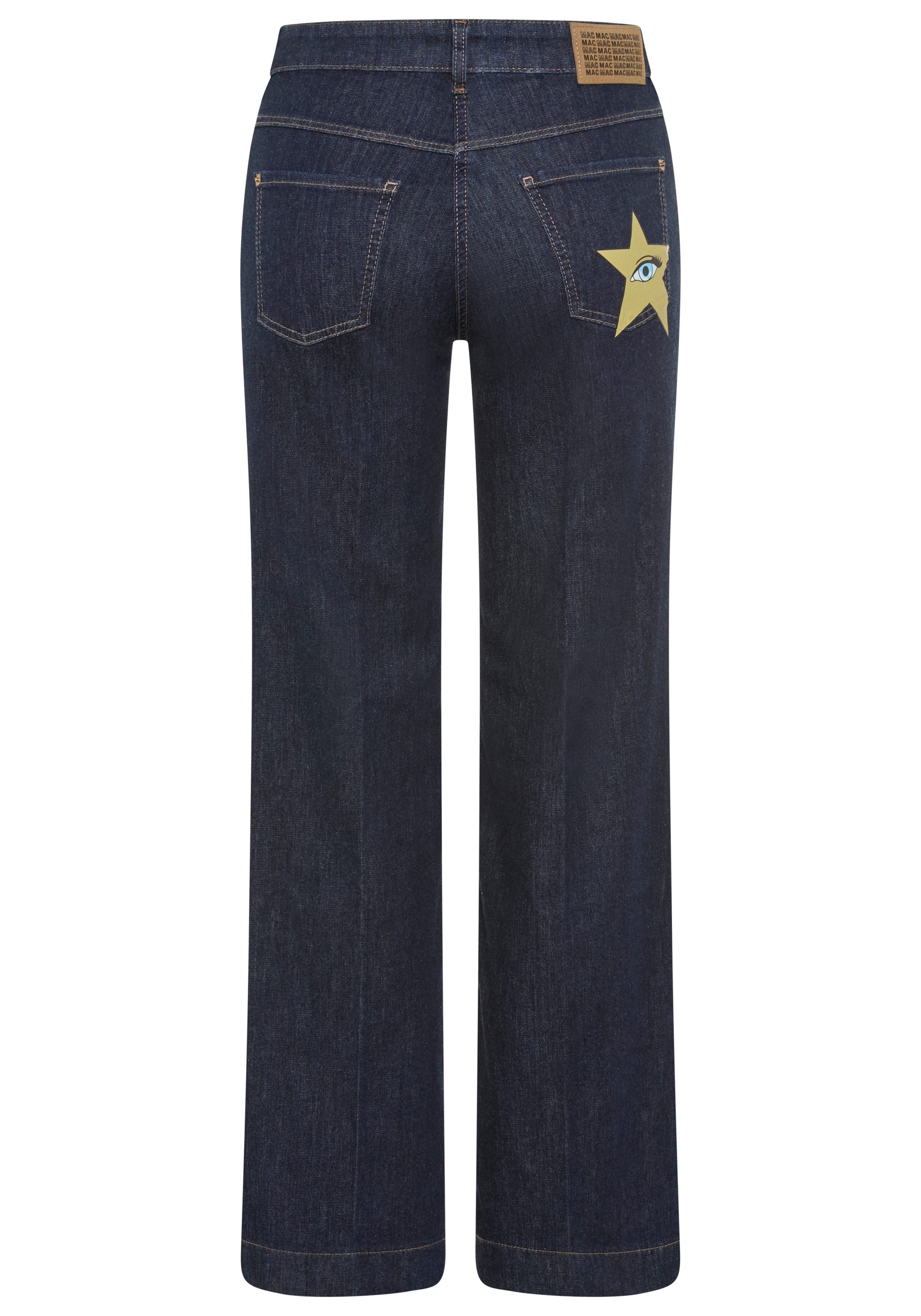MAC 5-pocket jeans WIDE star met opdruk "star" op de achterzak, wijde pijp
