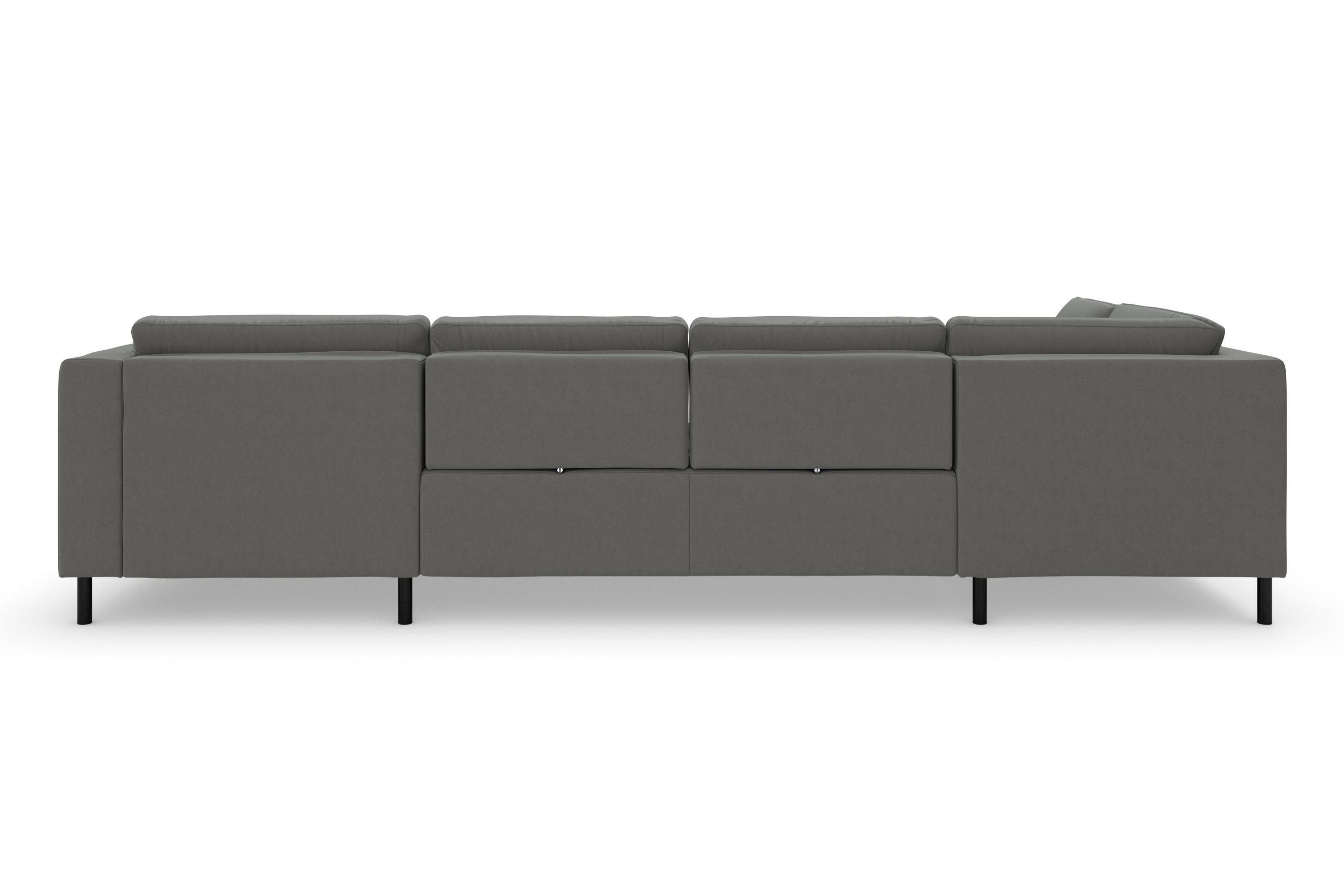 sit&more Zithoek Olsen U-vorm inclusief zitdiepteverstelling, naar keuze met slaapfunctie, 15 cm hoog