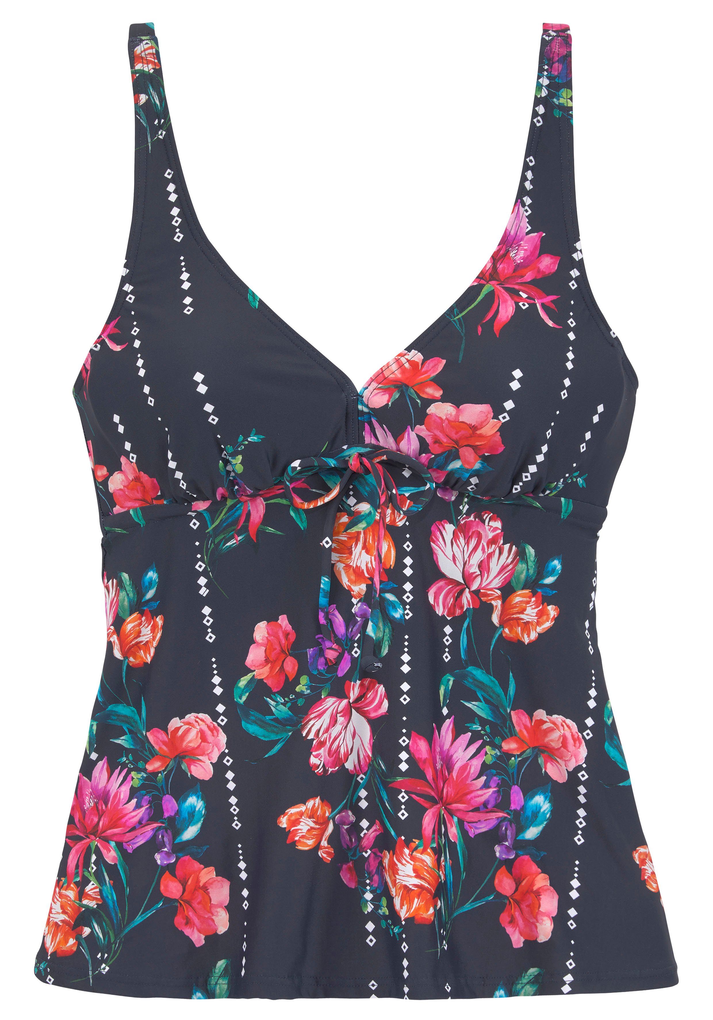 Sunseeker Tankinitop met beugels Modern met bloemenprint