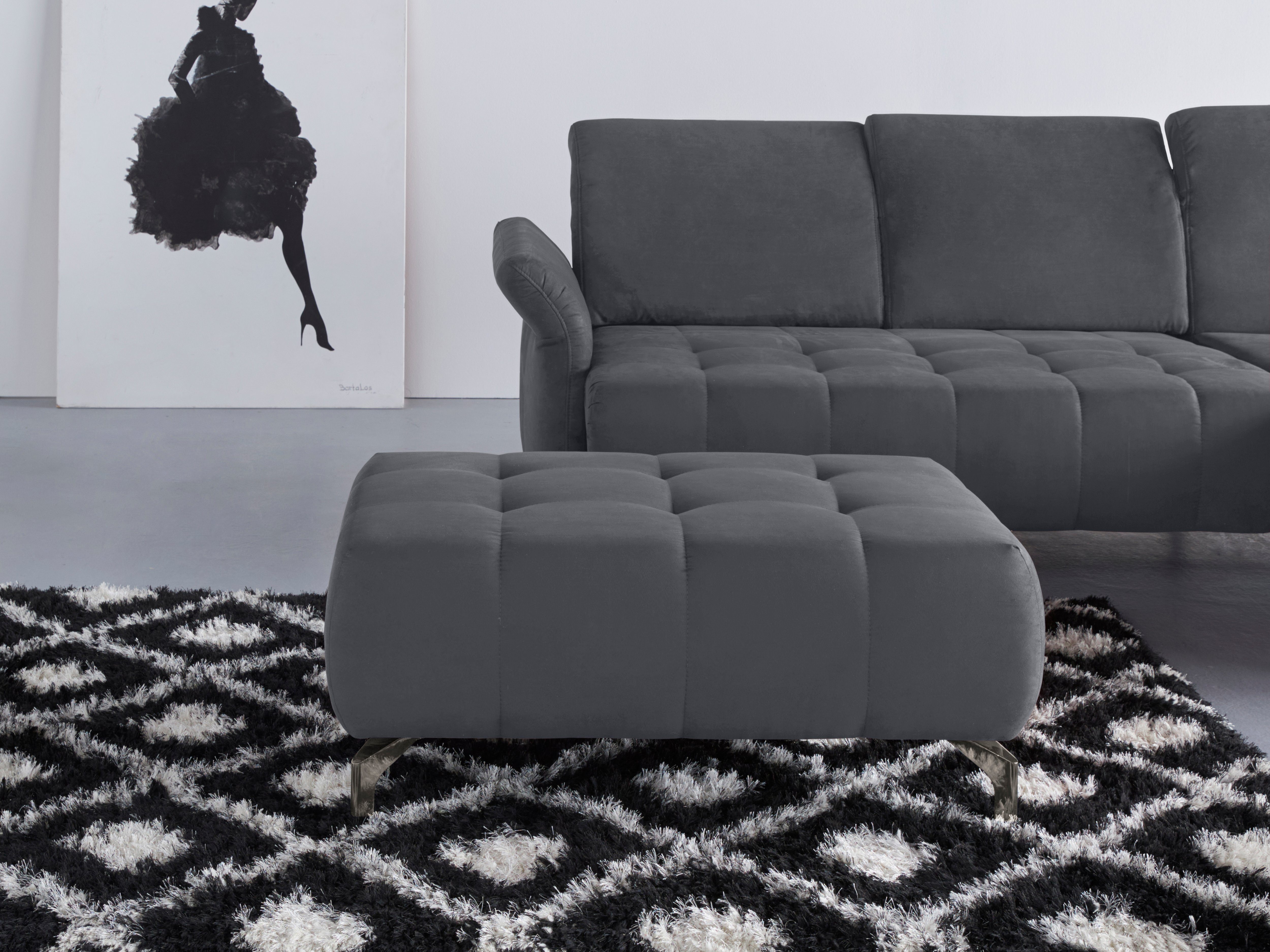 INOSIGN Hocker Fresh passend bij de fresh hoekbank, ook verkrijgbaar met olympia easy clean bekleding hockers maat Luxe-microvezel ALTARA NUBUCK
