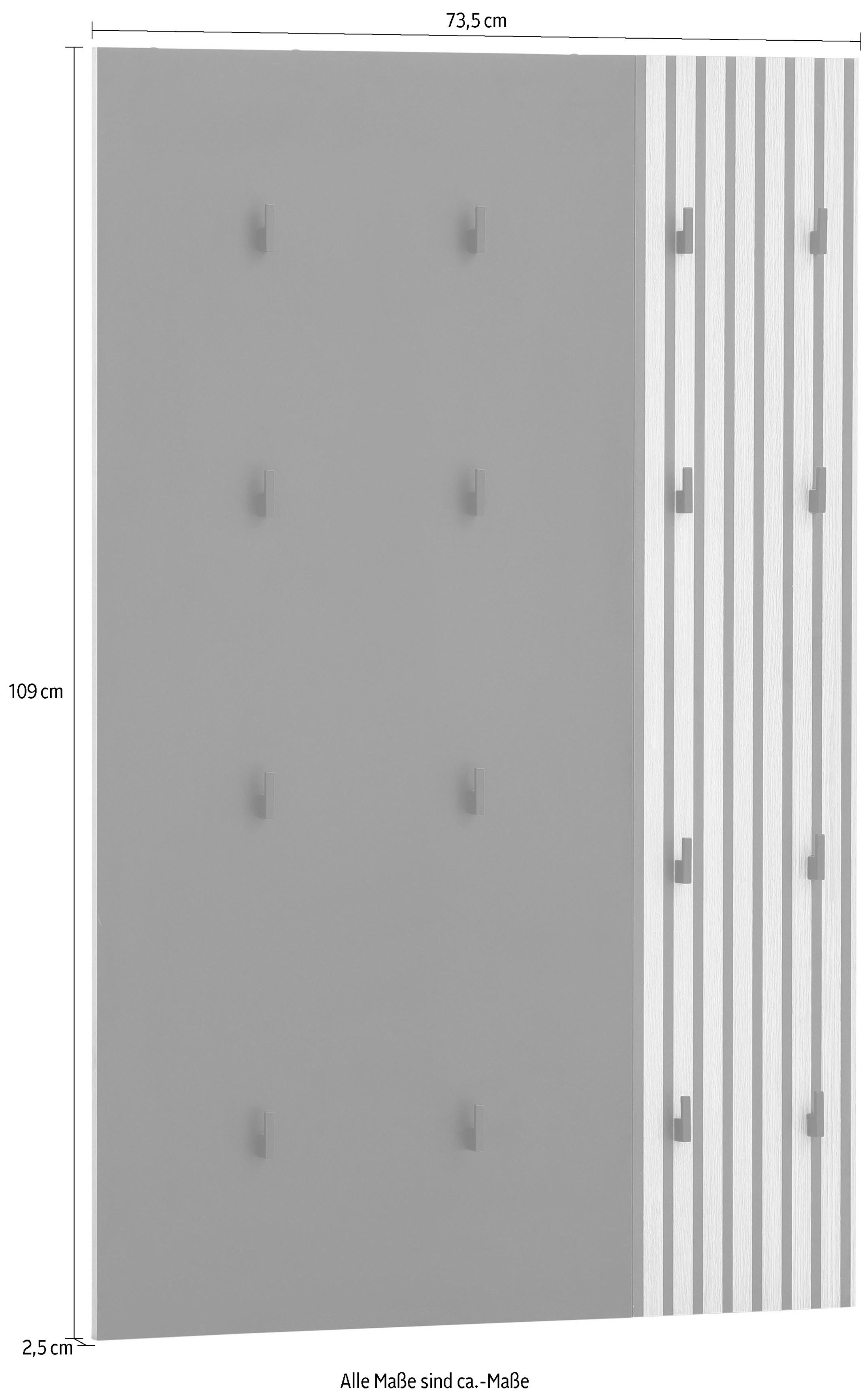 Schildmeyer Kapstokpaneel Alexa, breedte 73 cm made in Germany Met akoestisch print, 16 kledinghaken