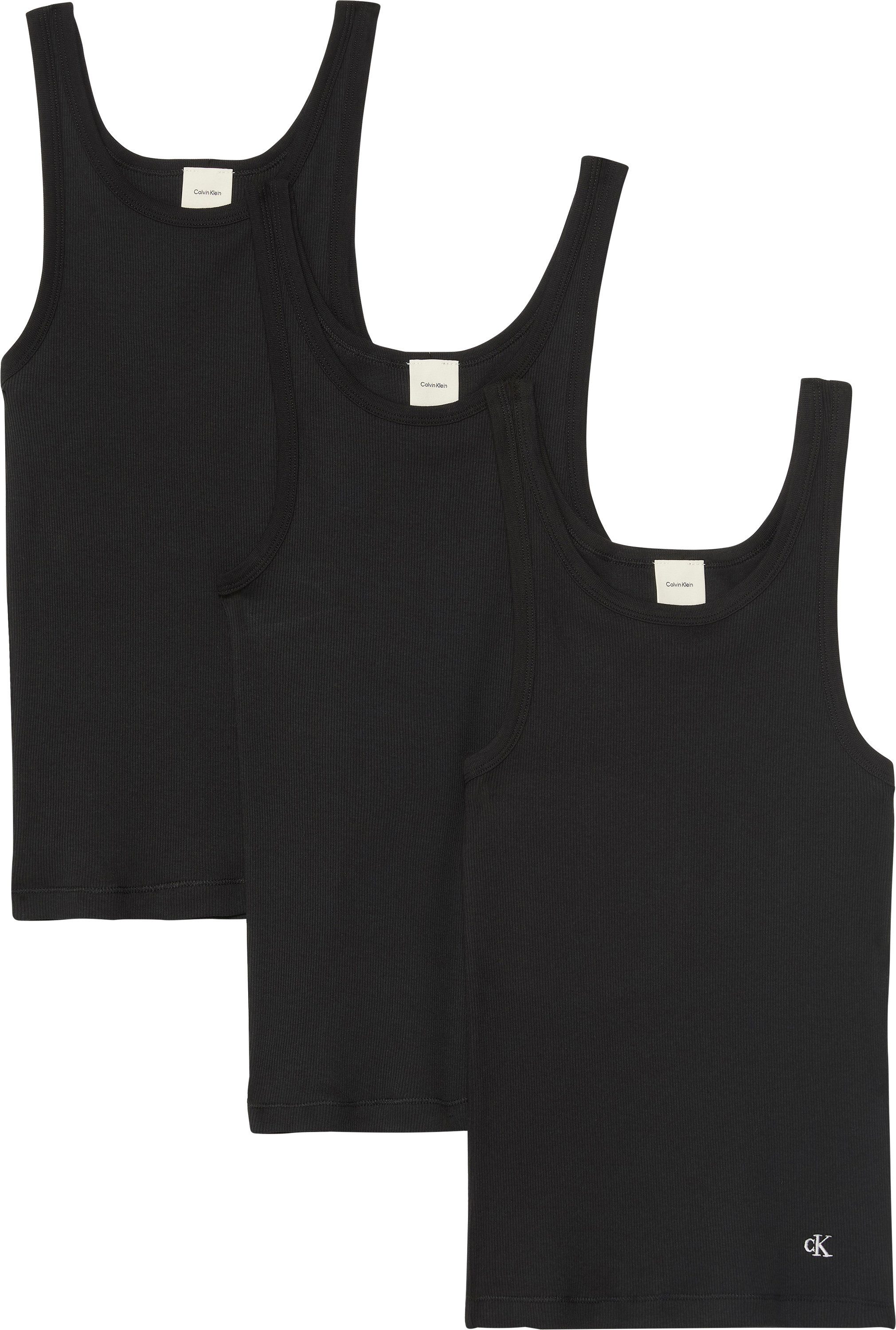 Calvin Klein Tanktop SCOOP NECK COTTON TANK 3PK (3-delig, Set van 3)