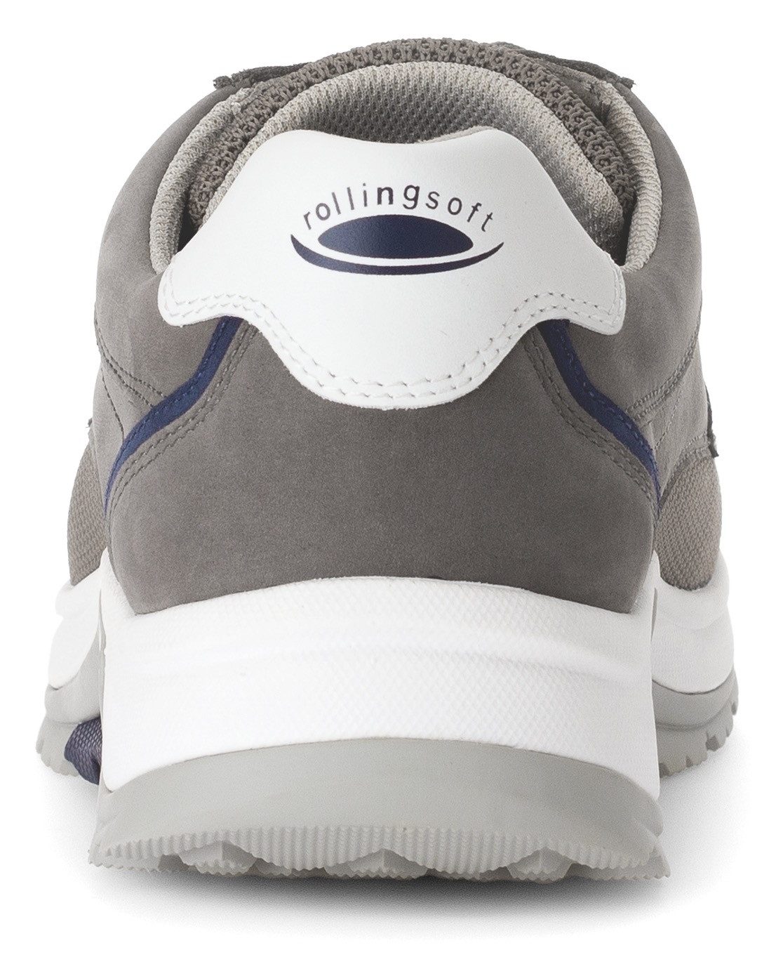 Gabor Rollingsoft Sneakers met sleehak , vrijetijdsschoen, lage schoen, veterschoen met decoratieve stiksels, g-breedte
