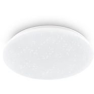 eglo led-plafondlamp pogliola-s sterrenhemel, kristaleffect, modern, plafondlamp ø 50 cm (1 stuk) wit