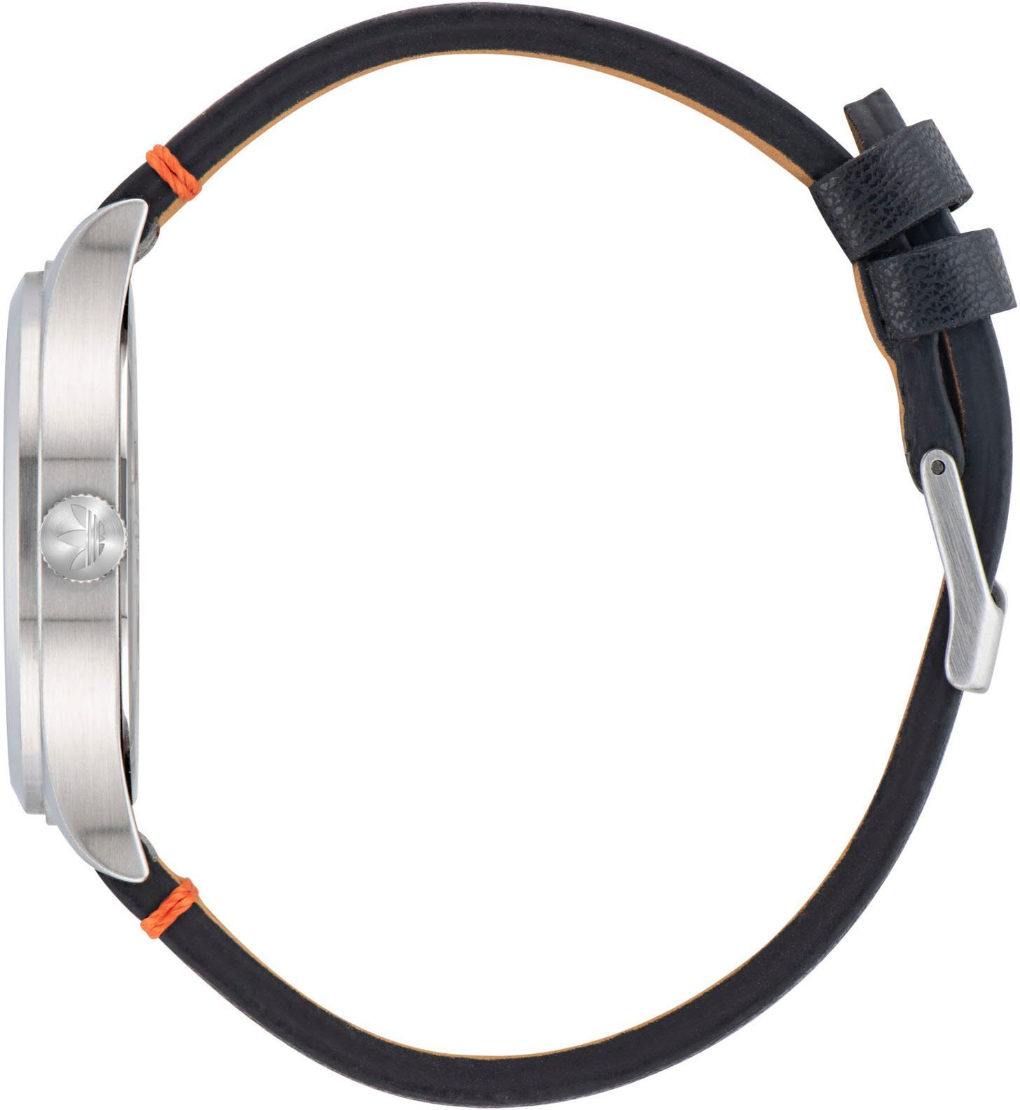 adidas Originals Solarhorloge PROJECT ONE STEEL Polshorloge, dames, herenhorloge, leren band