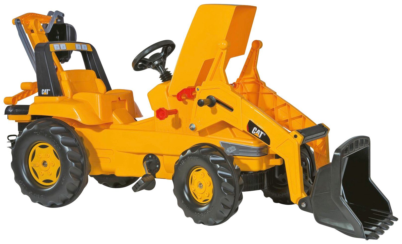 rolly toys® Trapauto CAT Kindertractor met lader en achterlader