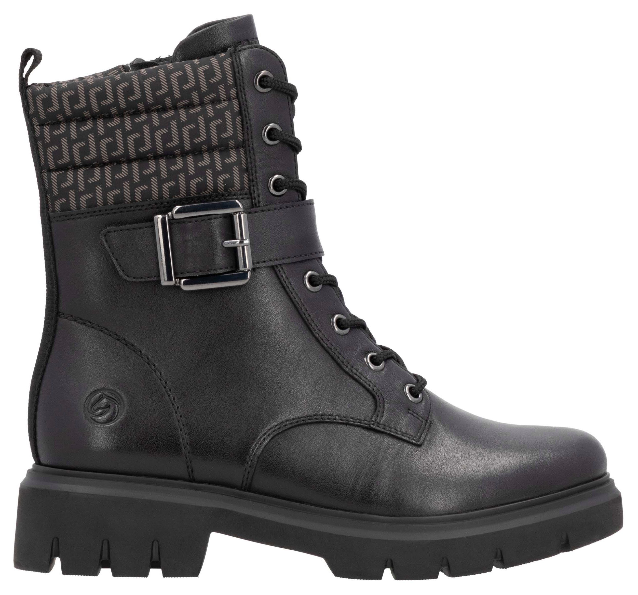 Remonte Winterlaarsjes hakken, winterlaarzen, veterschoenen met binnenrits dames winterlaarsjes maat 36 EU zwart