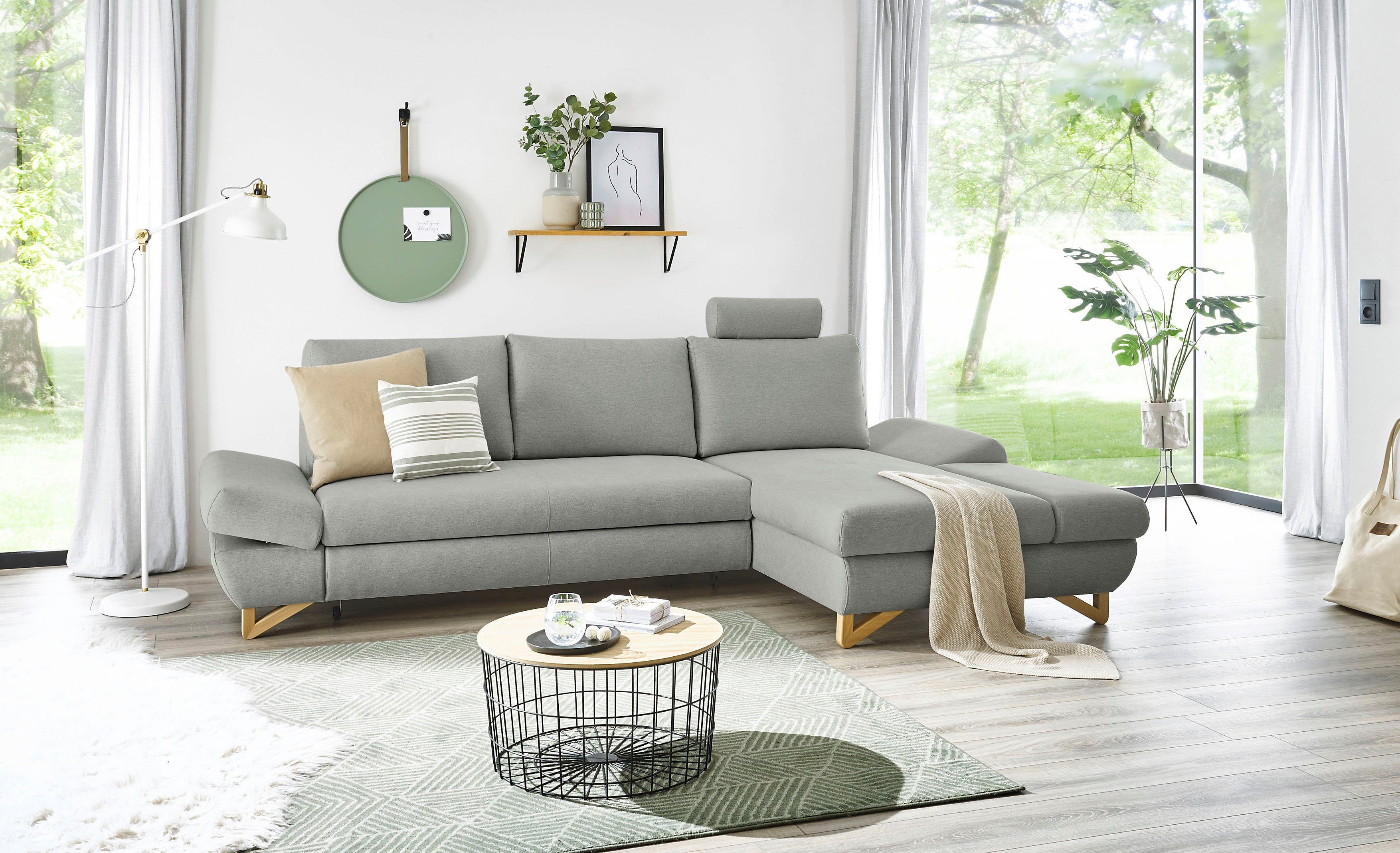 INOSIGN Slaapbank City/Giron comfortabele slaapbank (ligoppervlak 245 x 138 cm) en bedlade