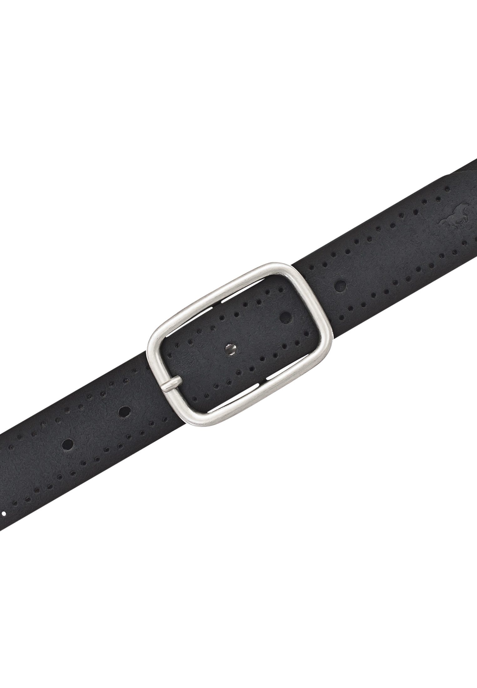 MUSTANG Leren riem Robuust, geperforeerd rundleer met perforatie, 3,5 cm