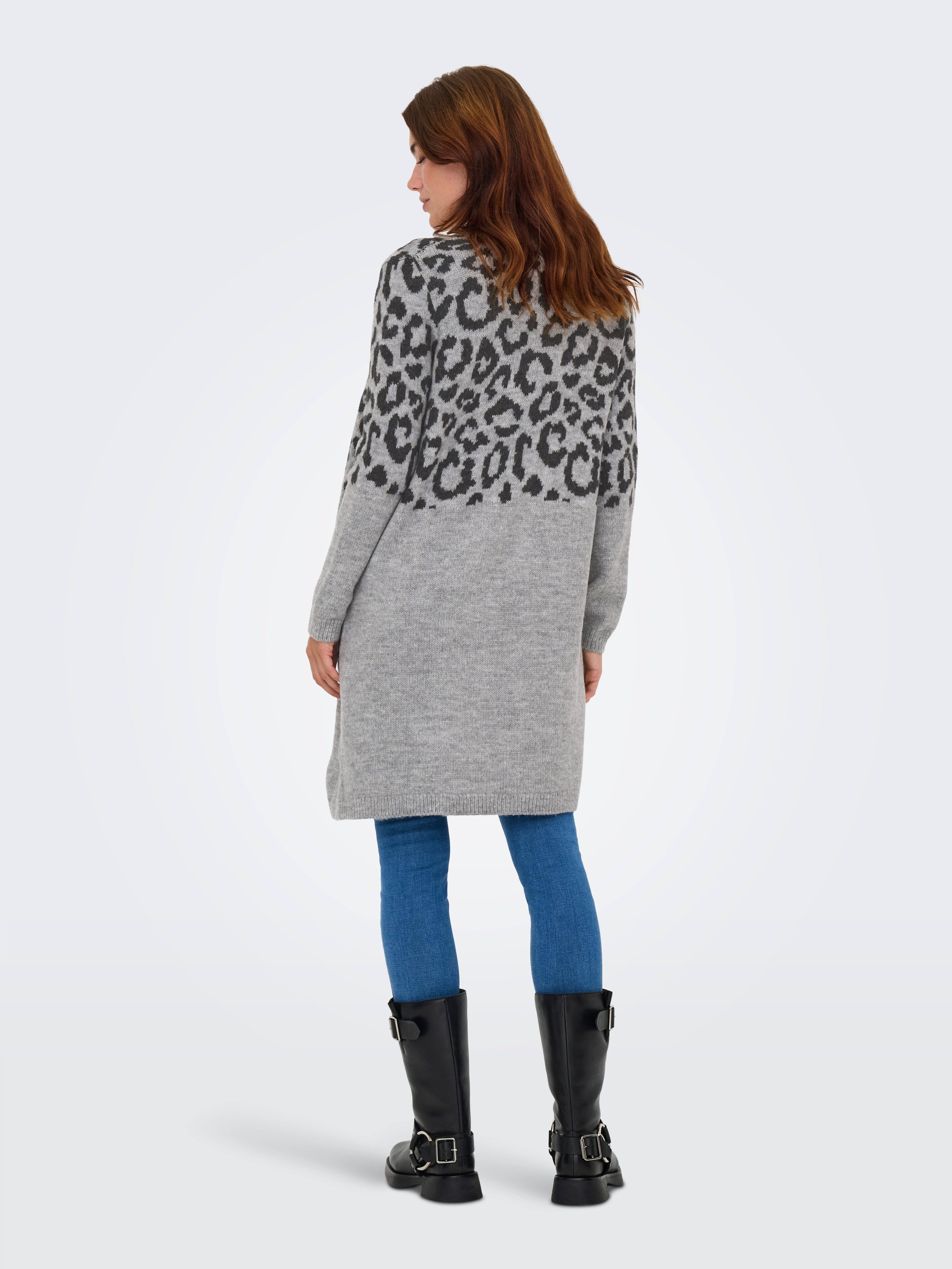 Only Vest ONLJADE ANIMAL LS CARDIGAN CC KNT