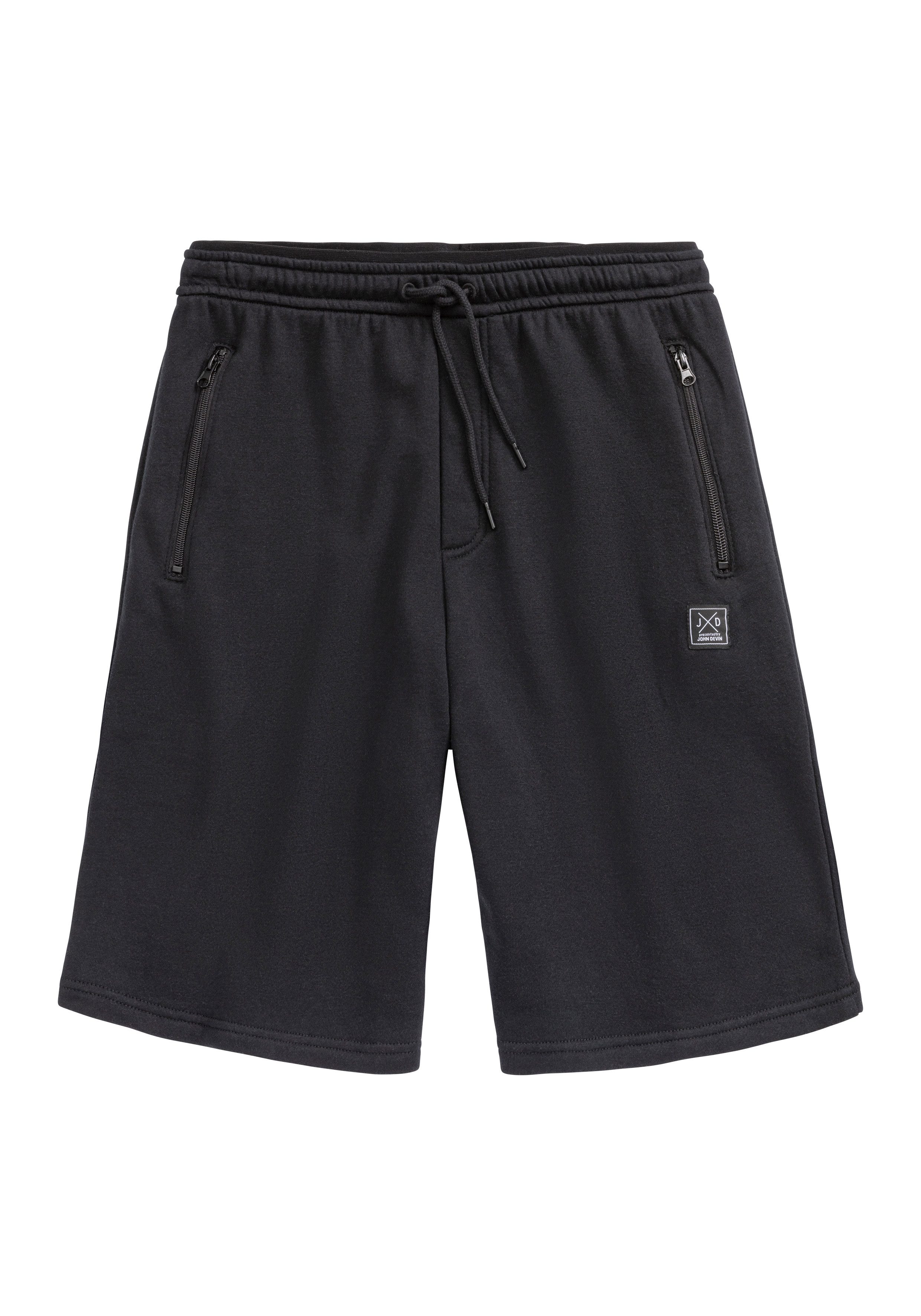 John Devin Sweatshort , zijzakken met zwarte rits