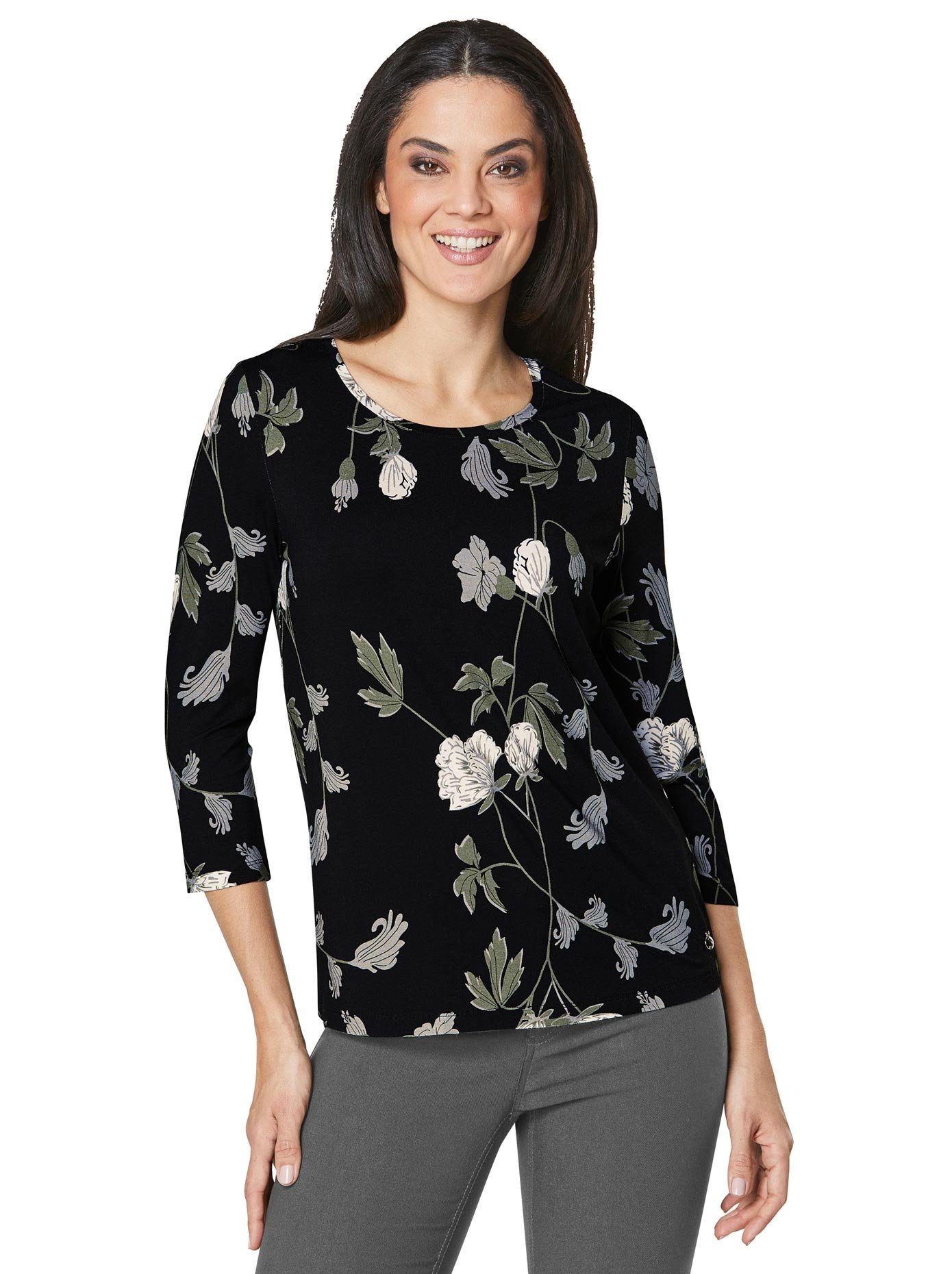 CREATION L PREMIUM Shirt met print Viscose-zijden shirt (1-delig)
