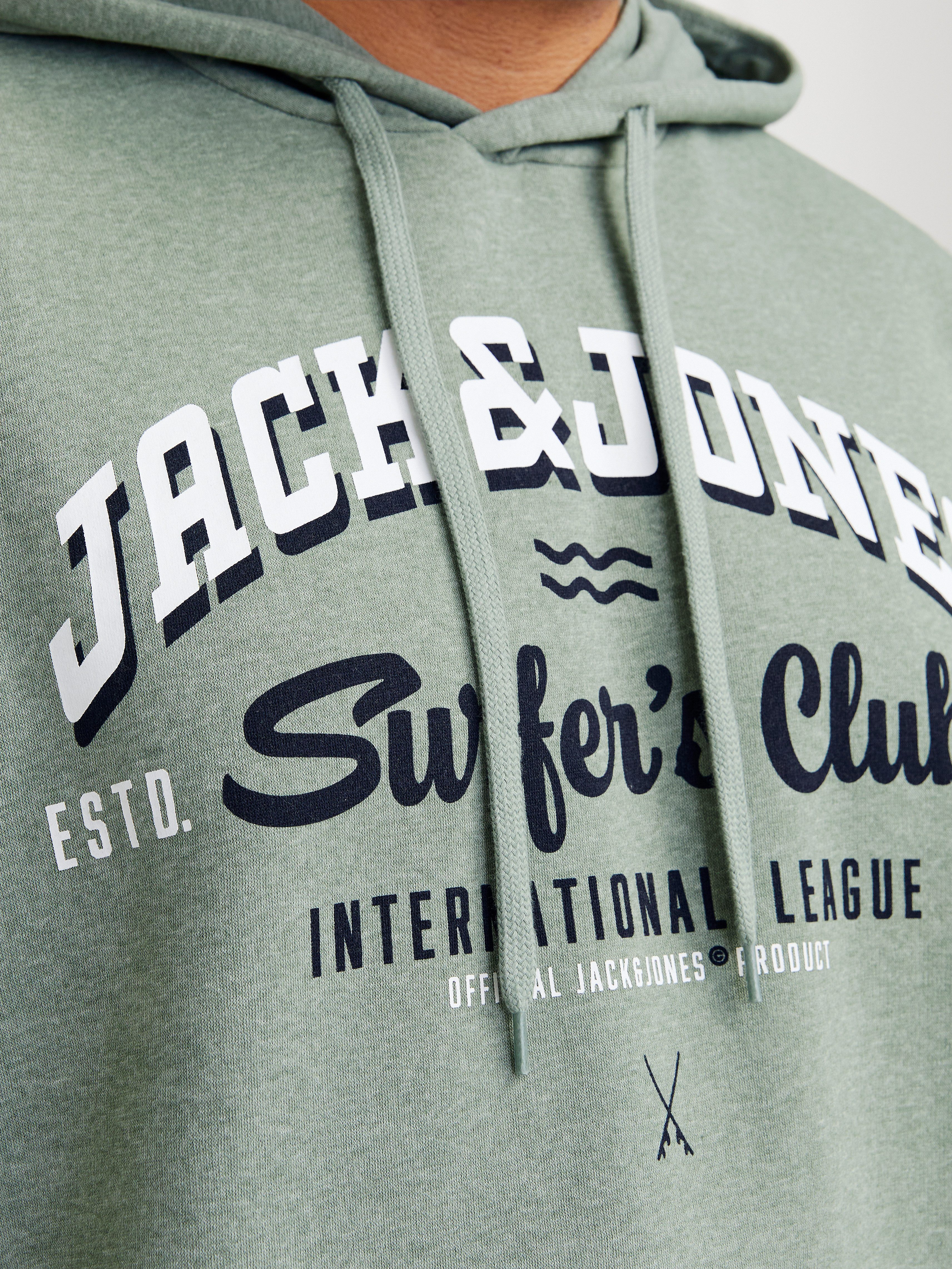 Jack & Jones PlusSize Hoodie JJELOGO SWEAT HOOD 2 COL 24 25 NOOS PLS