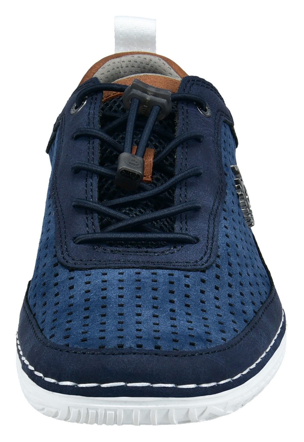 Bugatti Slip-on sneakers , vrijetijdsschoen, lage schoen, slipper met gaatjespatroon