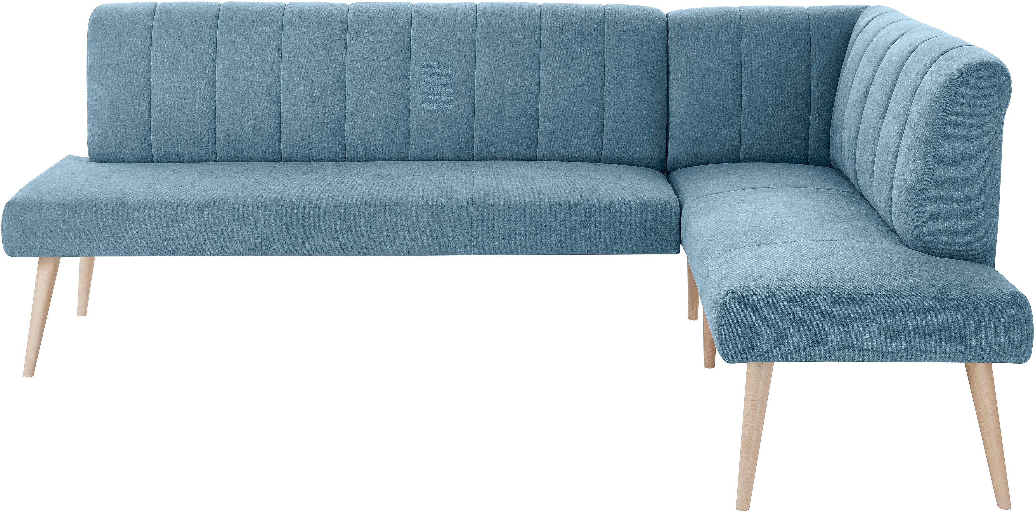 exxpo - sofa fashion Hoekbank Costa, moderne rugstikking, comfortabel en elegant, hoge houten voet