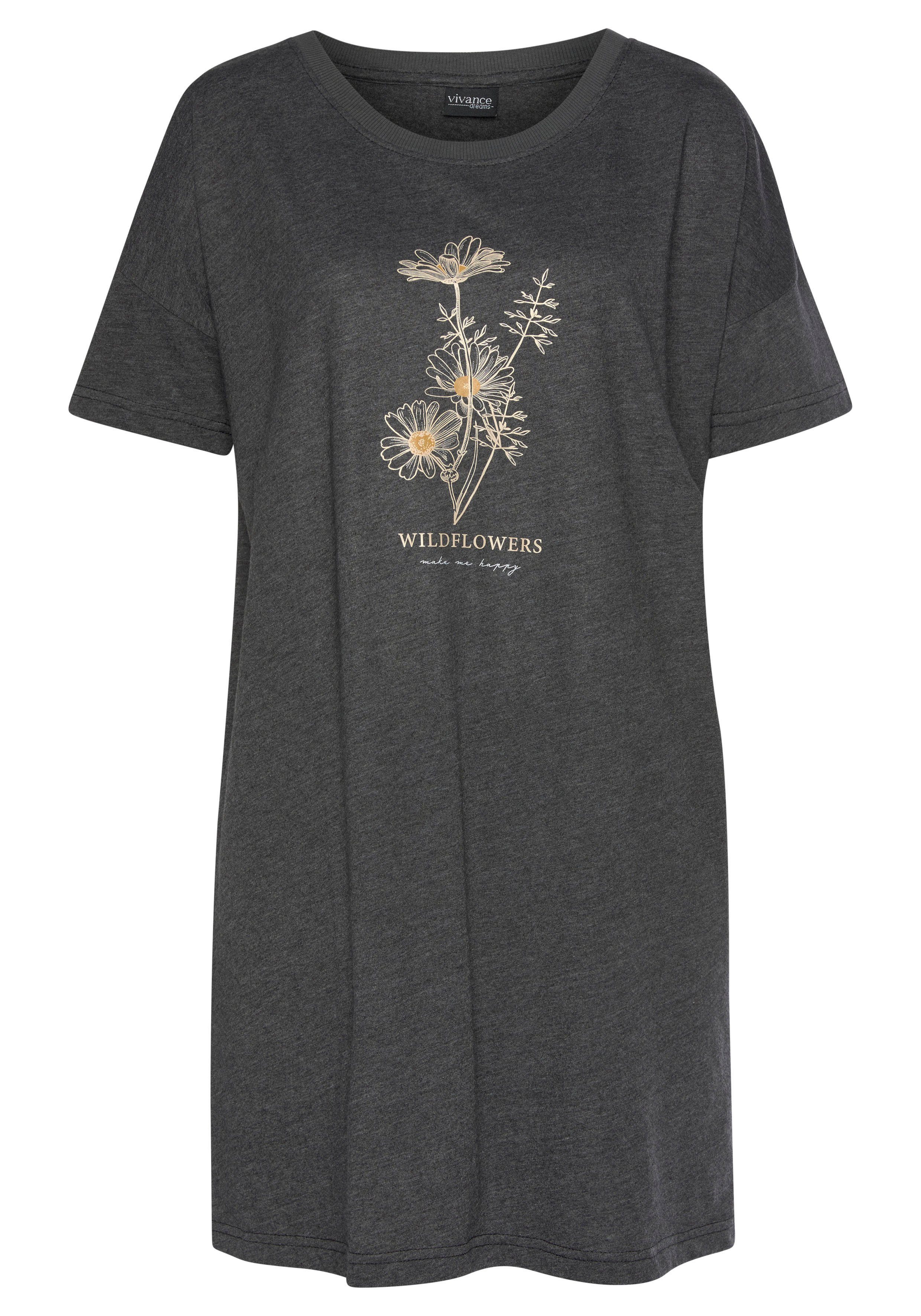Vivance Dreams Big-shirt met frontprint (Set van 2)
