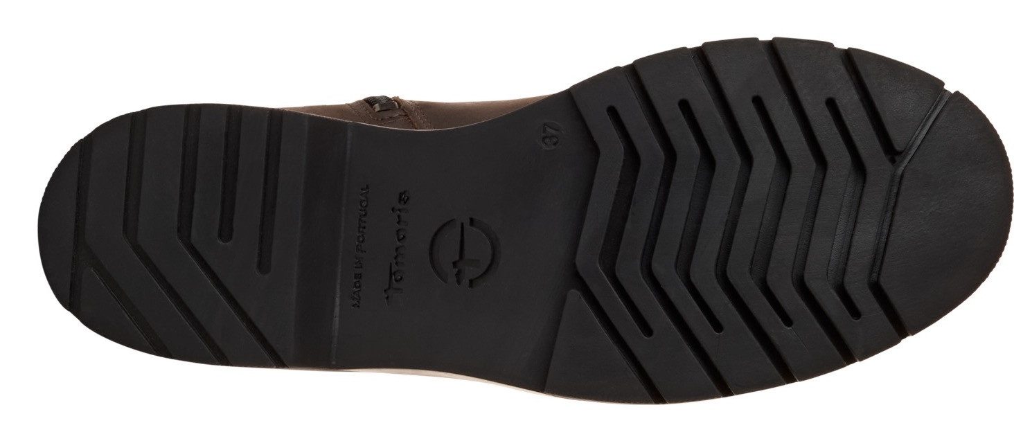 Tamaris Winterlaarzen blokhak, veterschoenen, winter enkellaars, t-logo op de tong