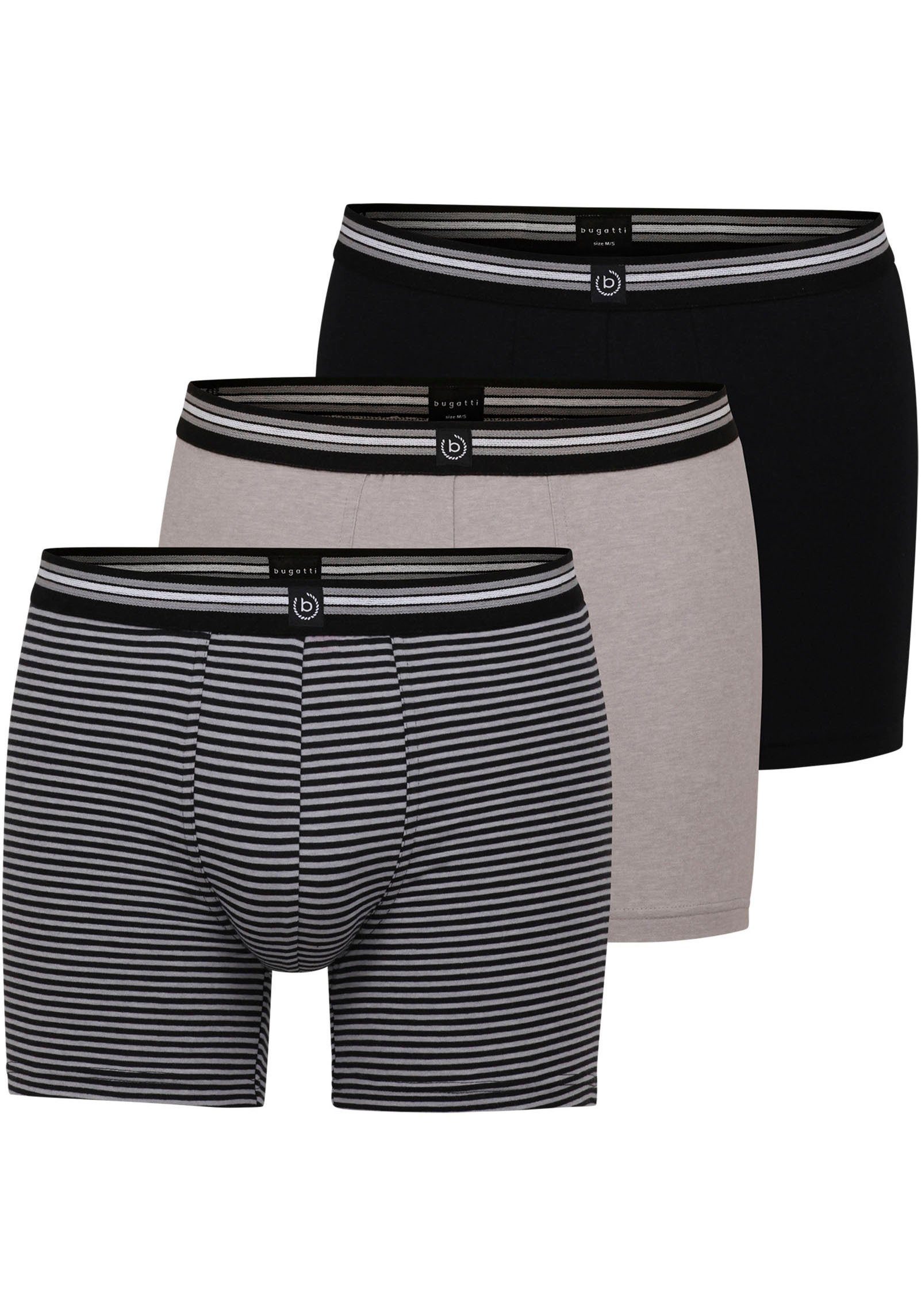 NU 20% KORTING: Bugatti Boxershort Praag (set, 3 stuks)