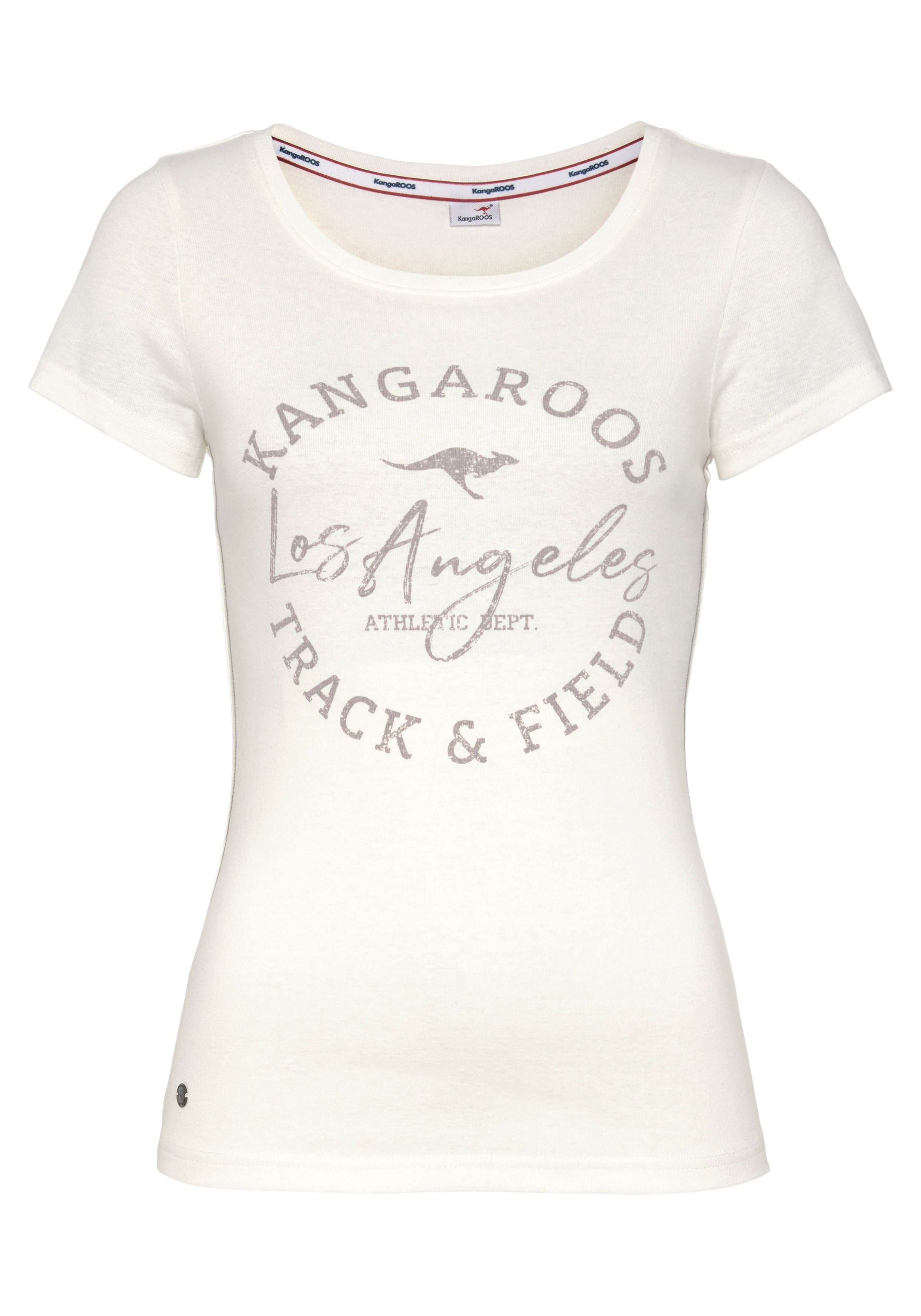 KangaROOS Shirt met print zeer figuurvolgende snit, print, ronde hals