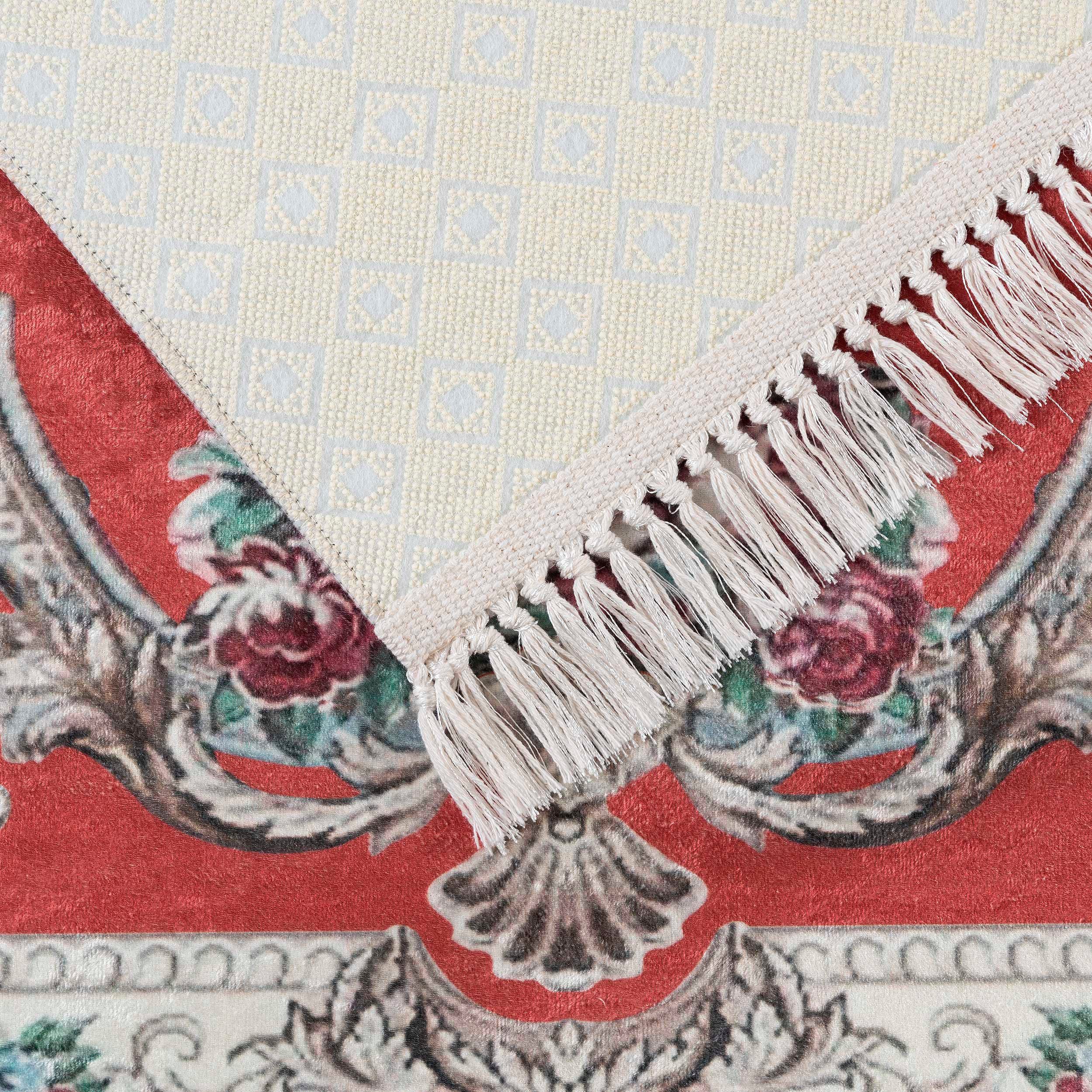 Sehrazat Vloerkleed Vintage 7000 Vlakpolig, bloemen vintage, antislip, wasbaar, woonkamer