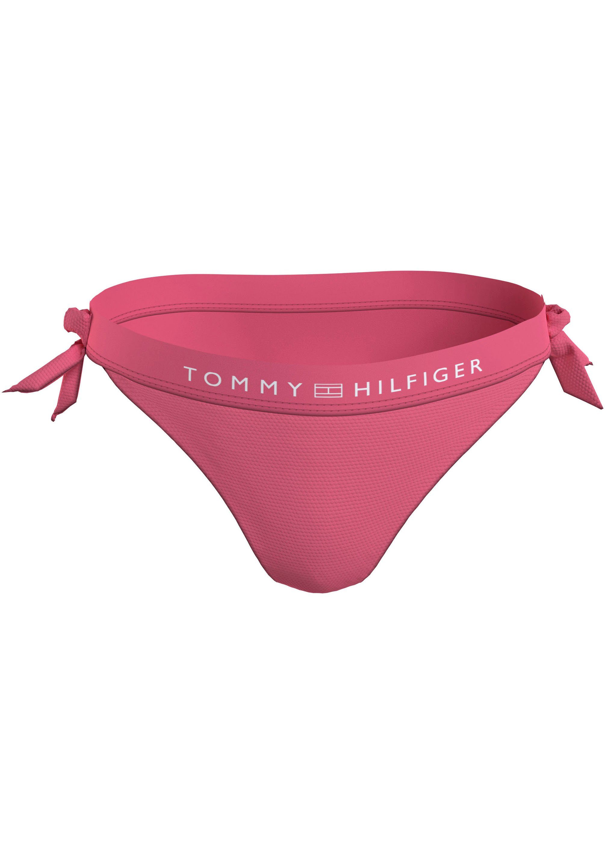 Tommy Hilfiger Swimwear Bikinibroekje SIDE TIE BIKINI met een logo-opschrift