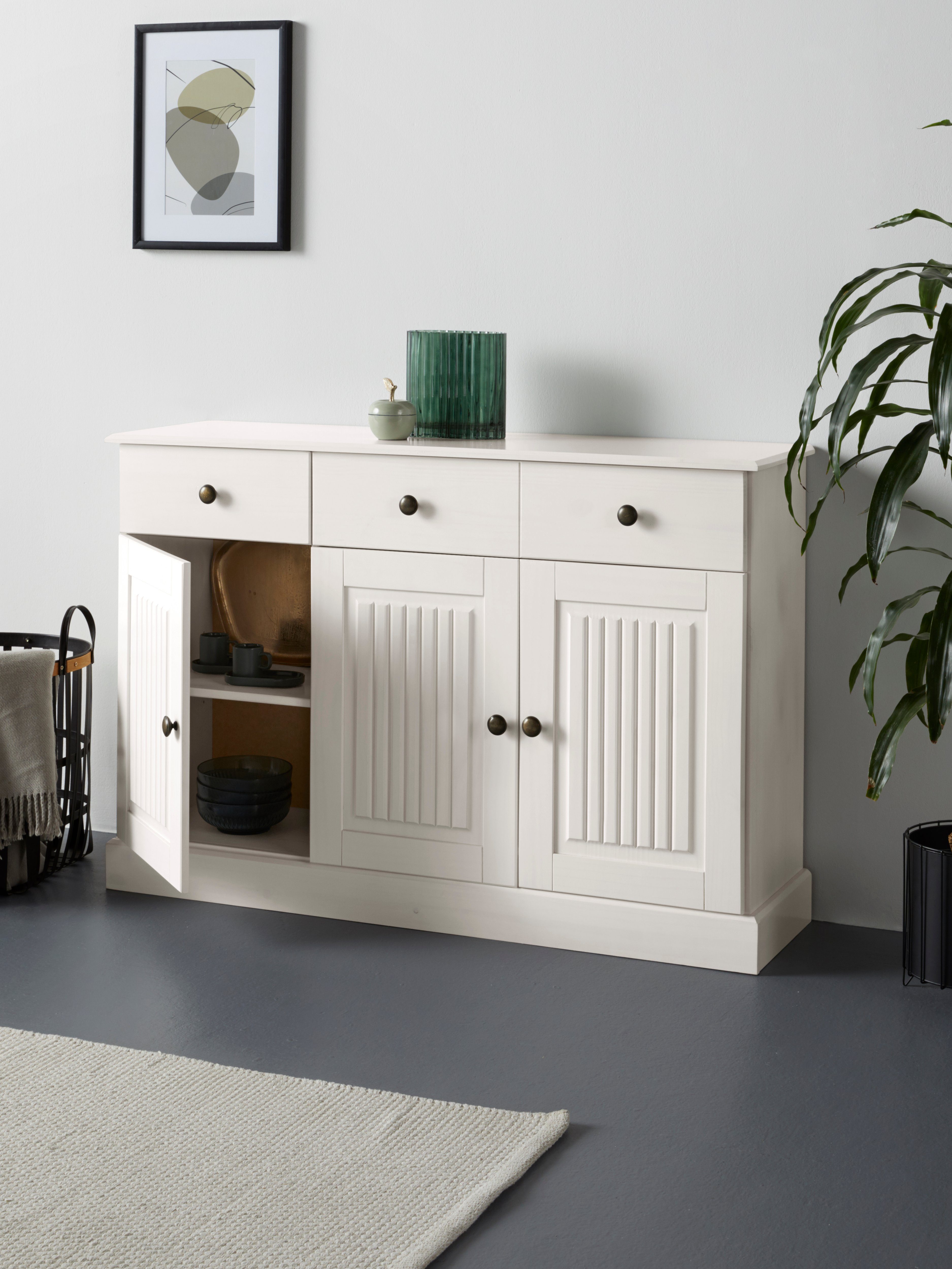 Home affaire Dressoir Liotta Commode met 2 lades en 2 verstelbare planken