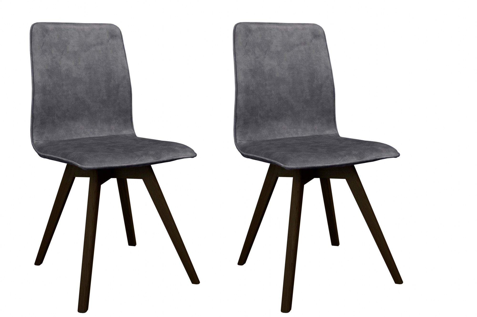andas Eetkamerstoel Rania (set, 2 stuks) 4 poot stoelen grijs