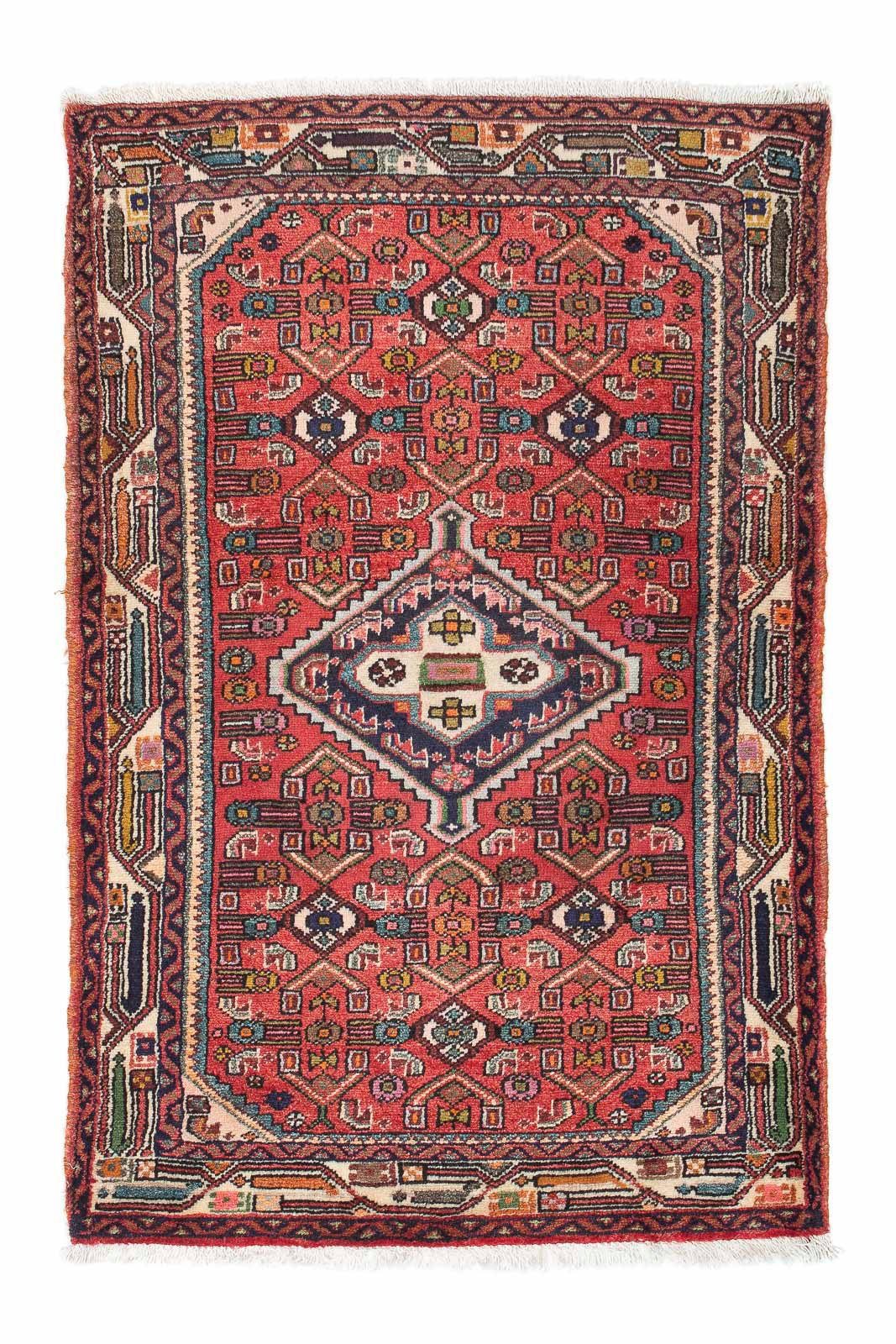 morgenland Wollen kleed Hamadan medaillon 120 x 79 cm Handgeknoopt