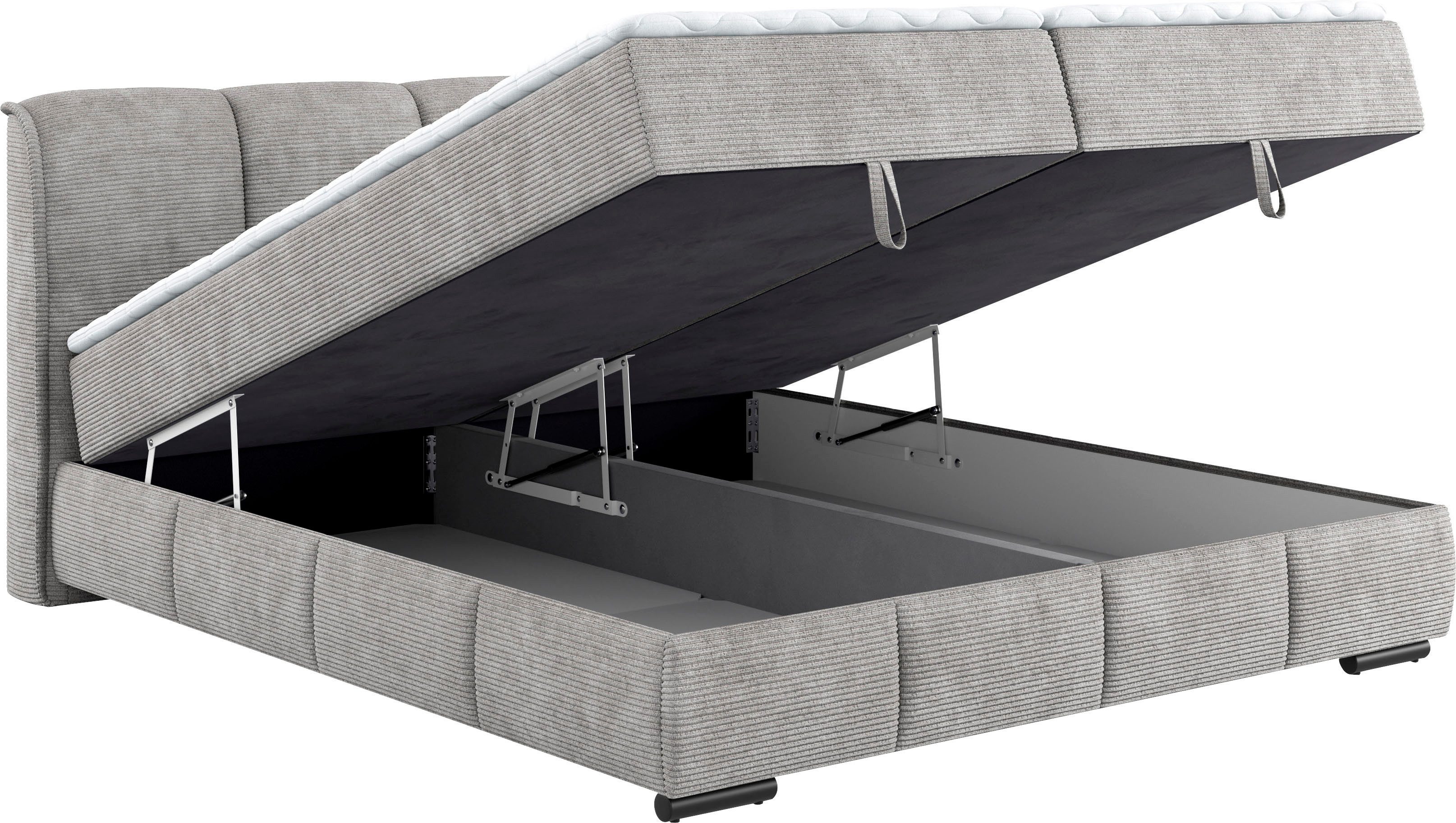 Mr. Couch Boxspring Bethany met bedkist, incl. matras Topmatras en sierkussen, in verschillende hardheden beschikbaar