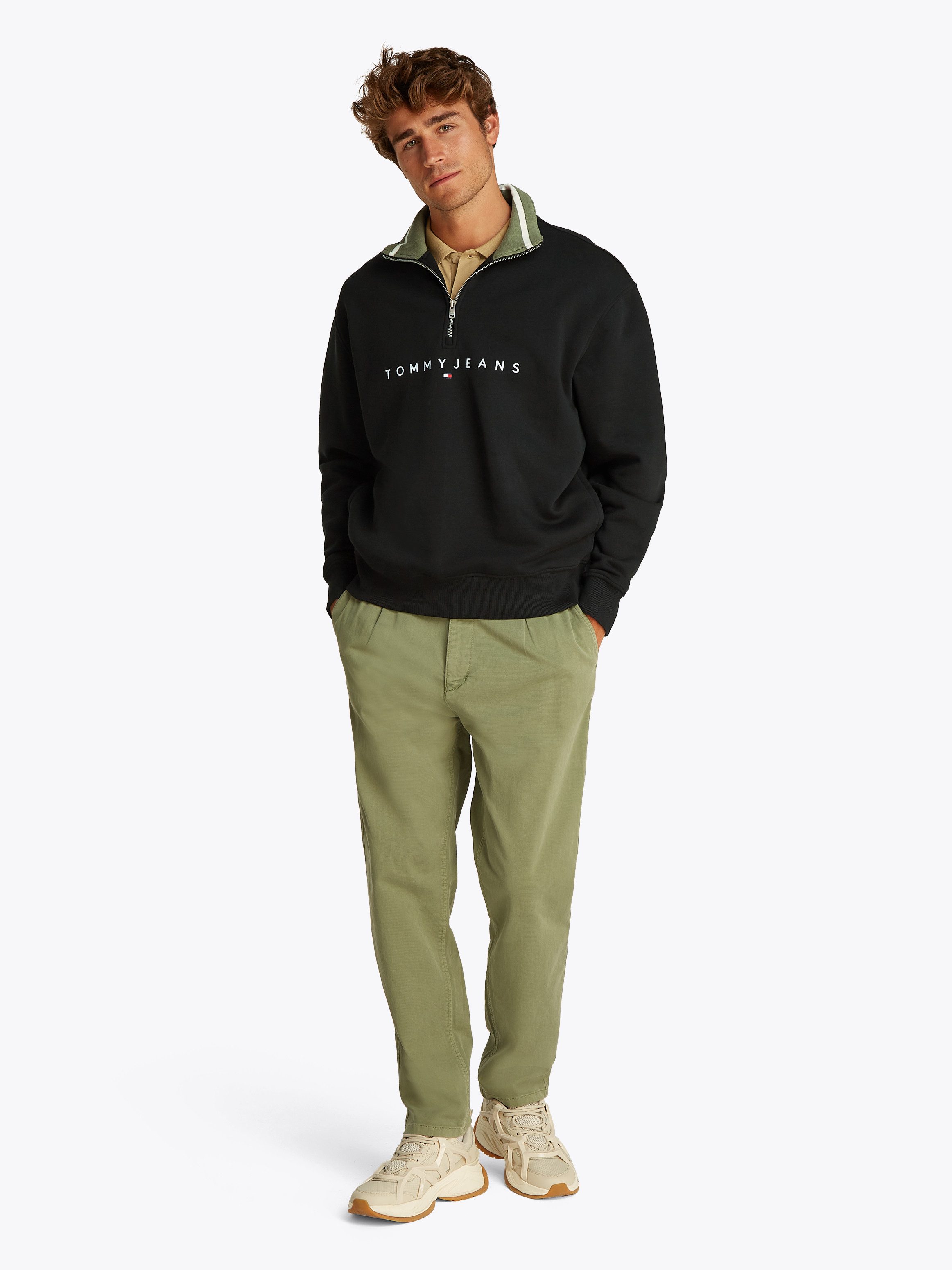 TOMMY JEANS Sweatshirt TJM RLX LINEAR 1/4 ZIP