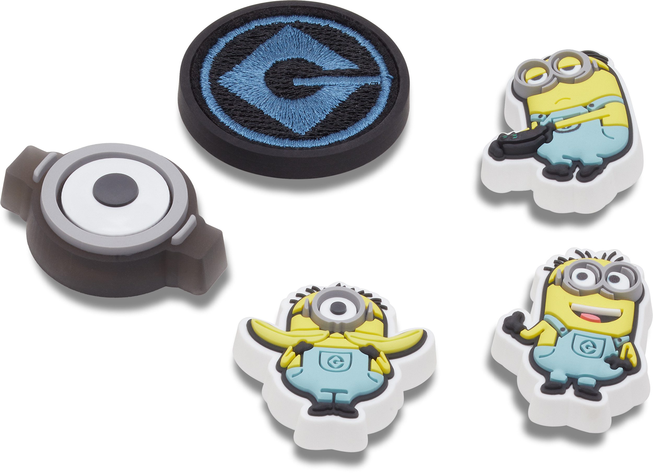 Crocs Schoenbutton Jibbitz™ Minions Charm, speld, set met Minions-motieven (set, 5-delig, Geen speelgoed. Niet geschikt voor kinderen jonger dan 3 jaar)