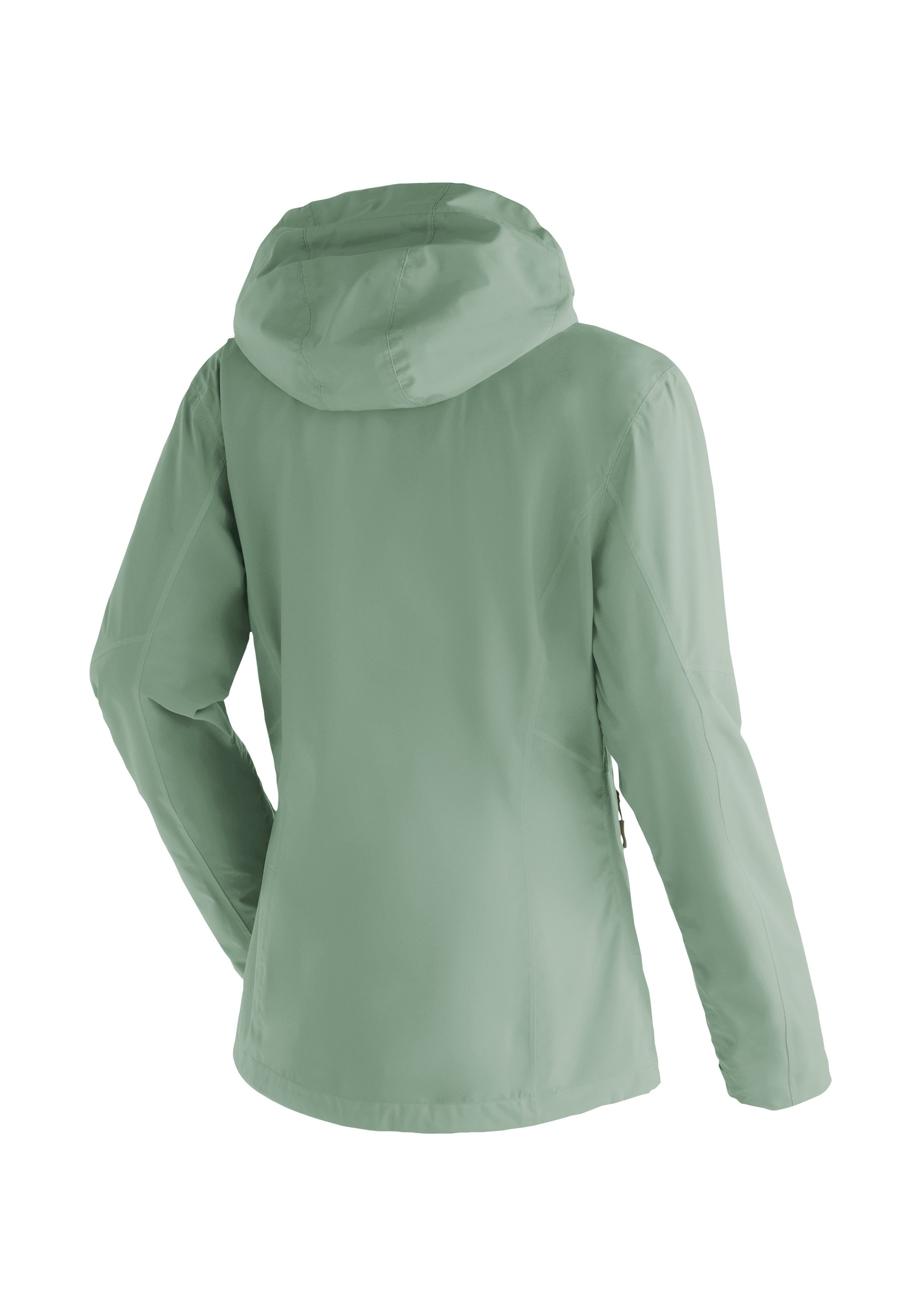 Maier Sports Outdoorjack Metor rec W Dames regenjack met capuchon, waterdicht, 2 buitenzakken, binnenzak