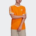 adidas originals t-shirt adicolor classics 3-stripes oranje