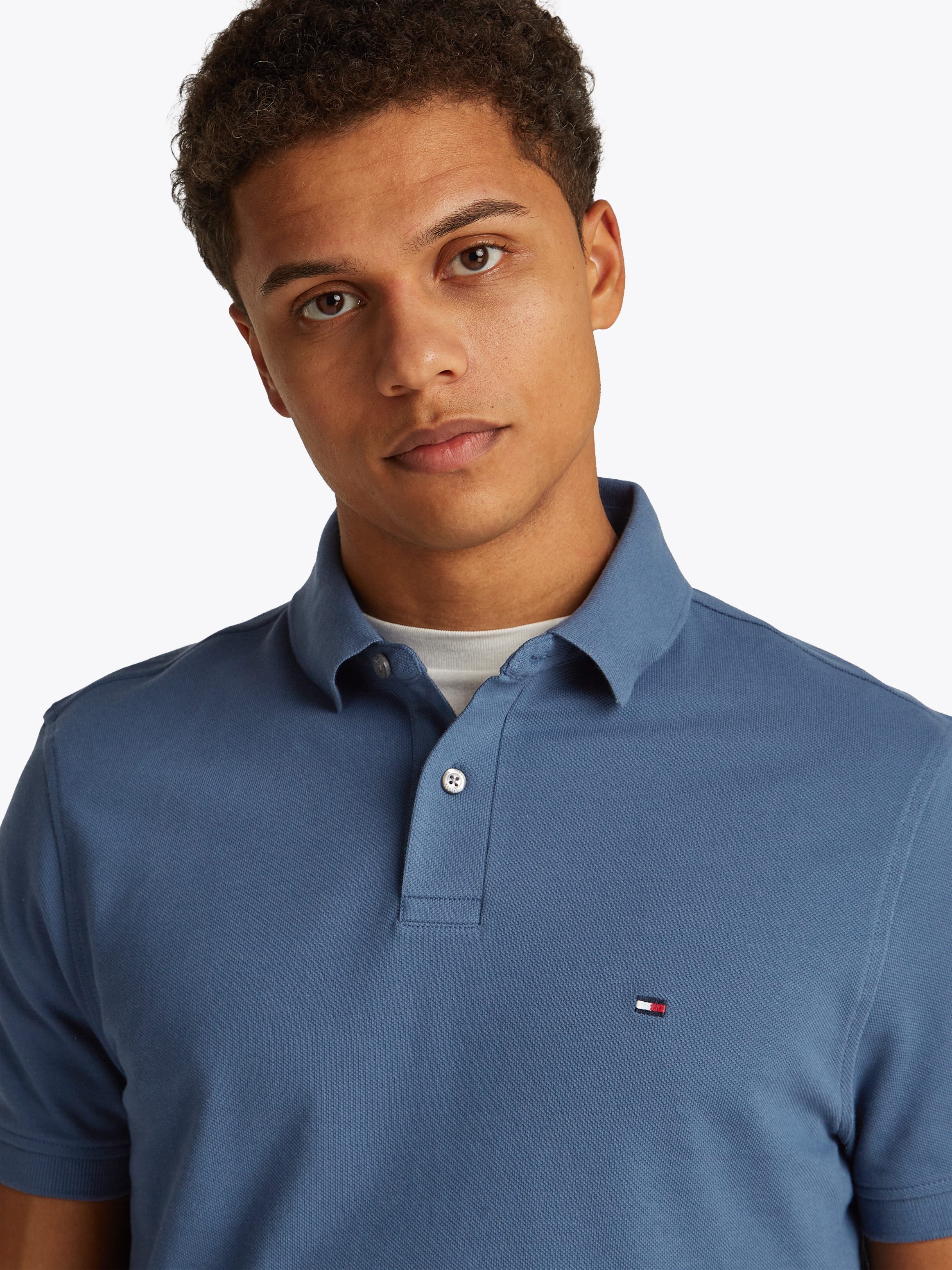 Tommy Hilfiger Poloshirt 1985 REGULAR POLO met contraststrepen en knoopsluiting