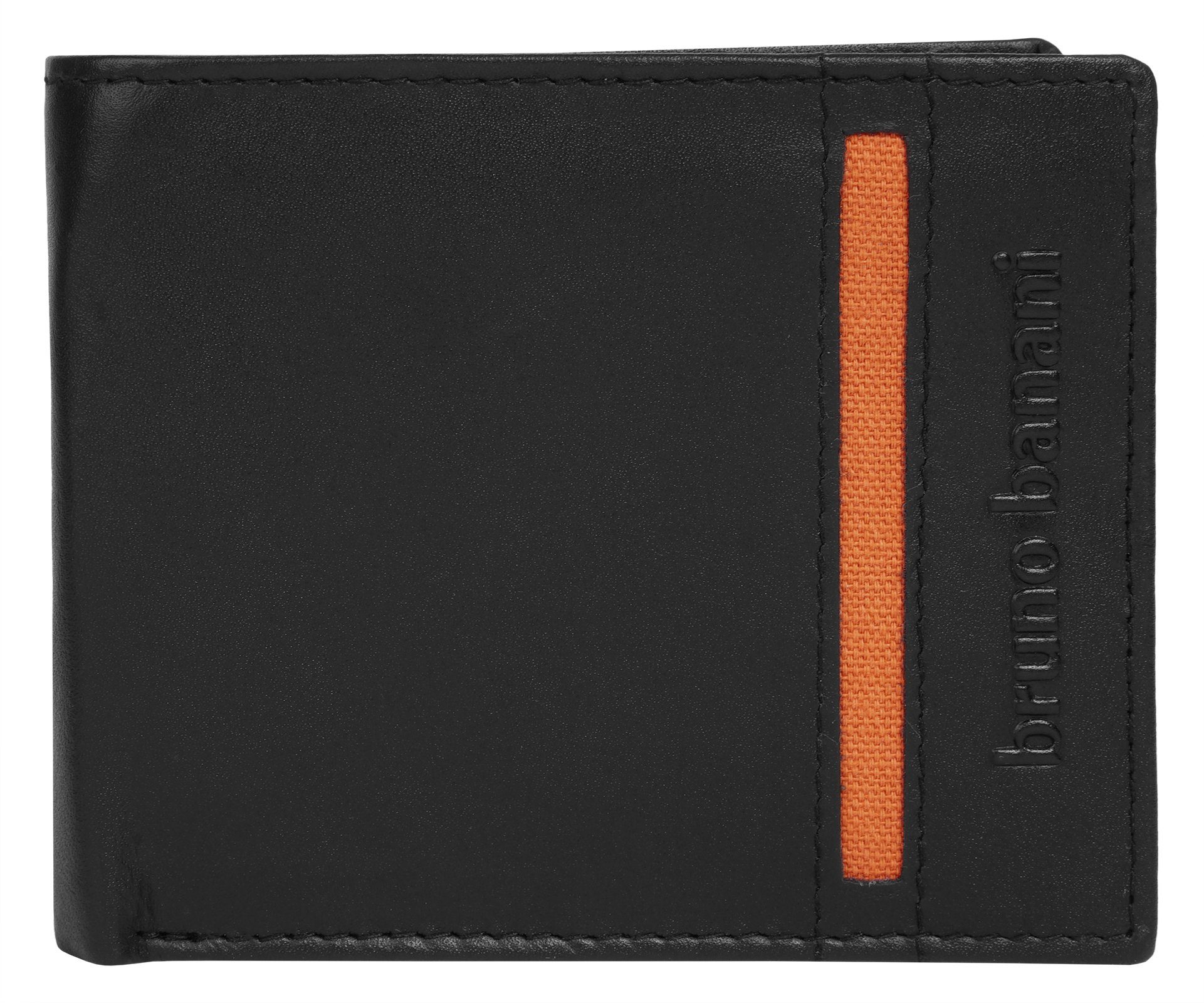 Bruno Banani Portemonnee echt leder unisex portemonnees zwart