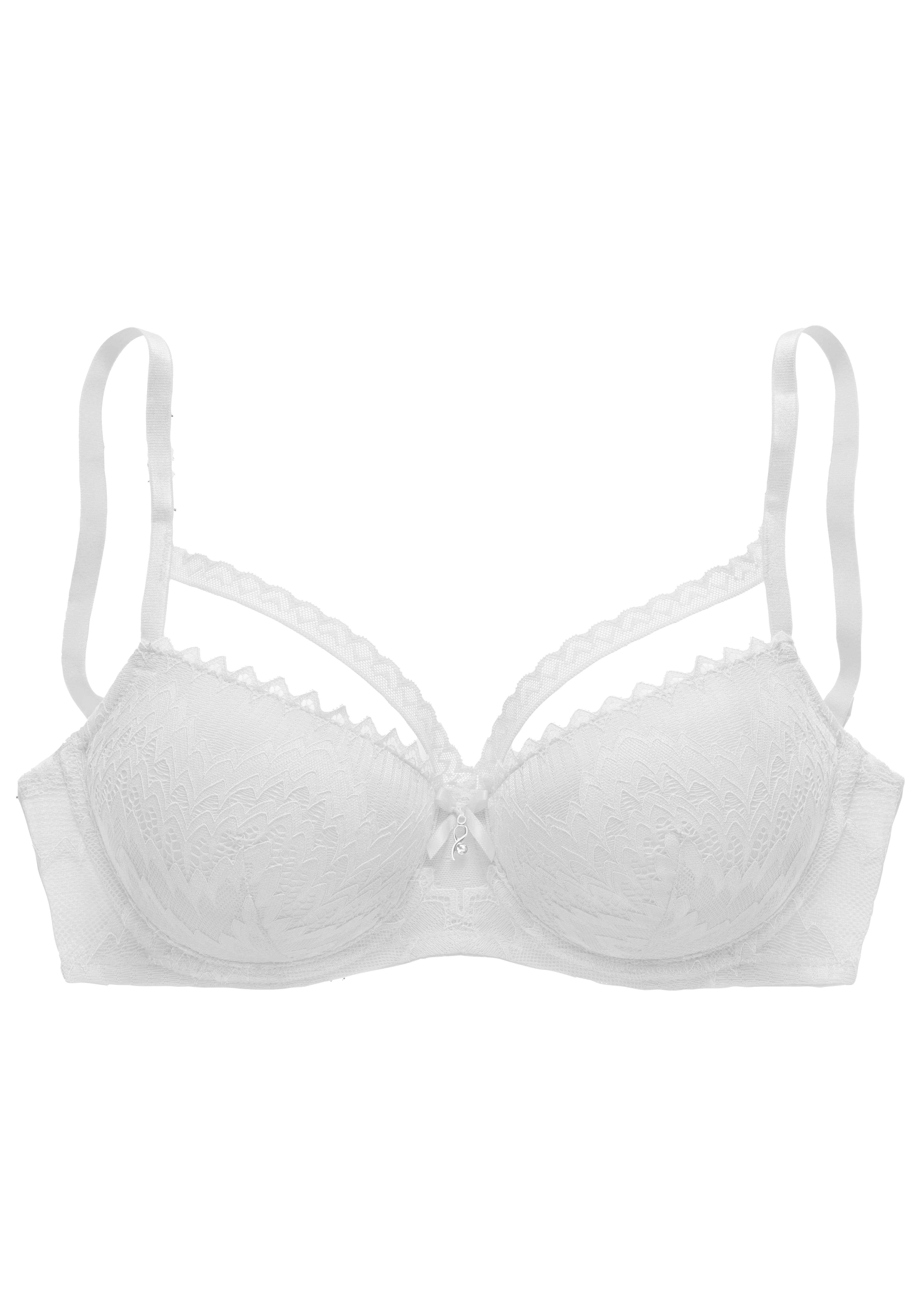 Lascana Bh met steuncups met modieuze zigzag-kant in balconnet-snede, lingerie