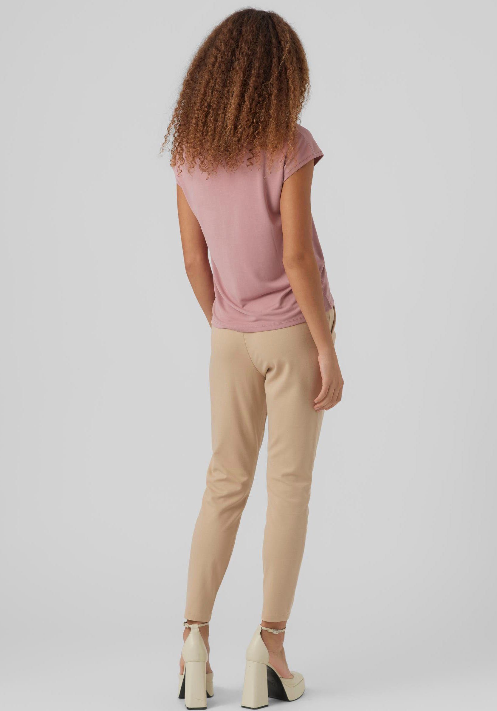 Vero Moda Shirt met V-hals VMFILLI SS V-NECK TEE GA NOOS in een materialenmix met tencel™ modal
