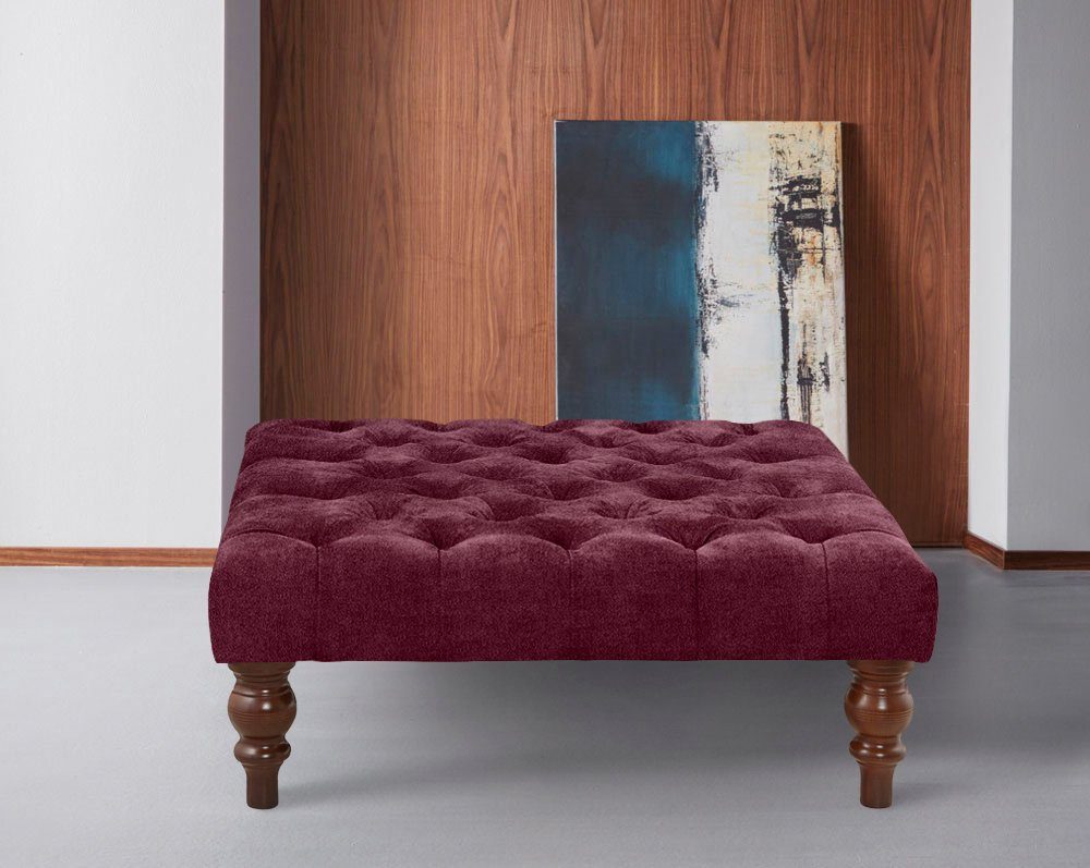 Home affaire Hocker CHESTERFIELD met knoopsluiting, ook in leer